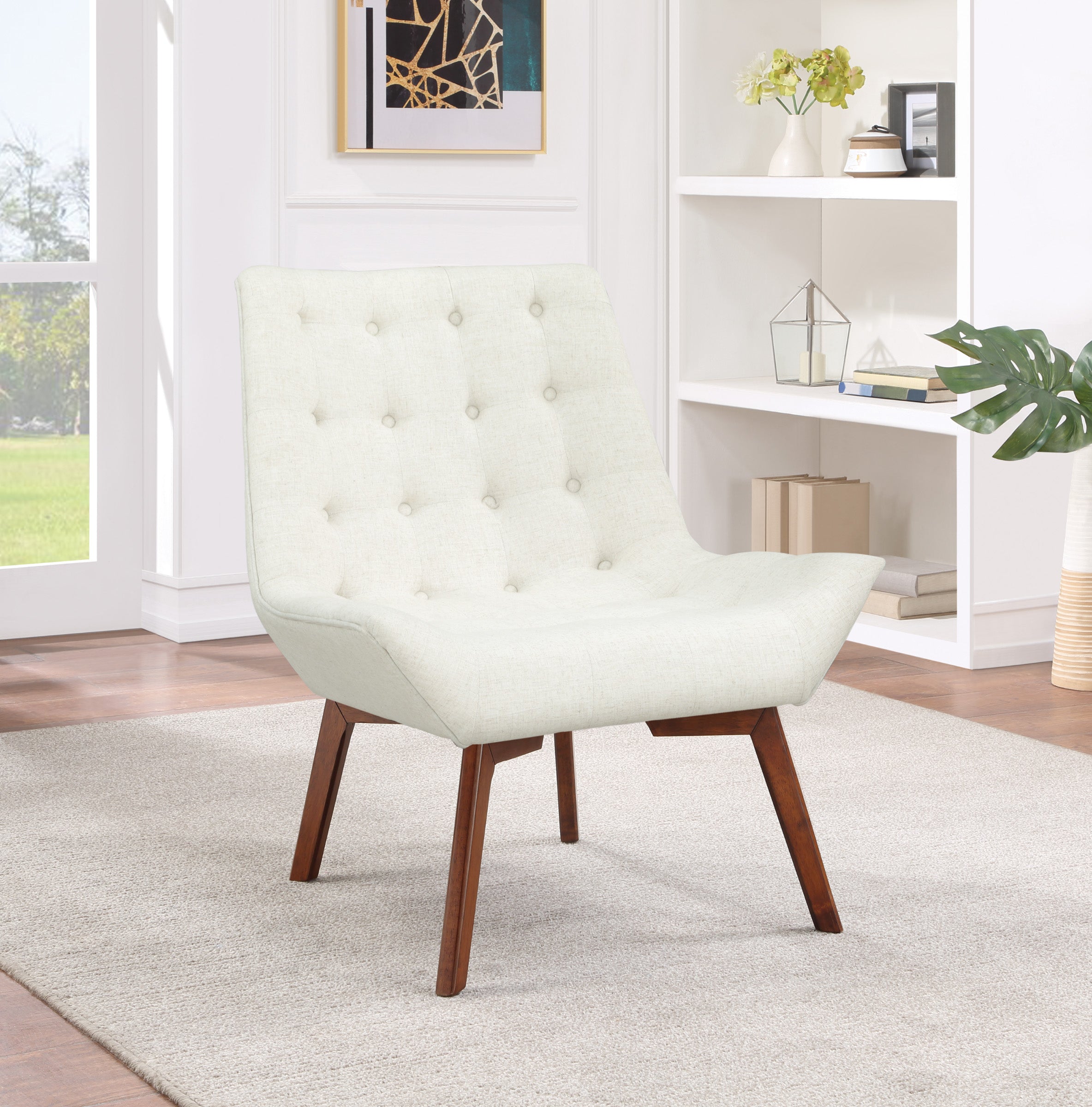 Shelly Tufted Chair - Linen