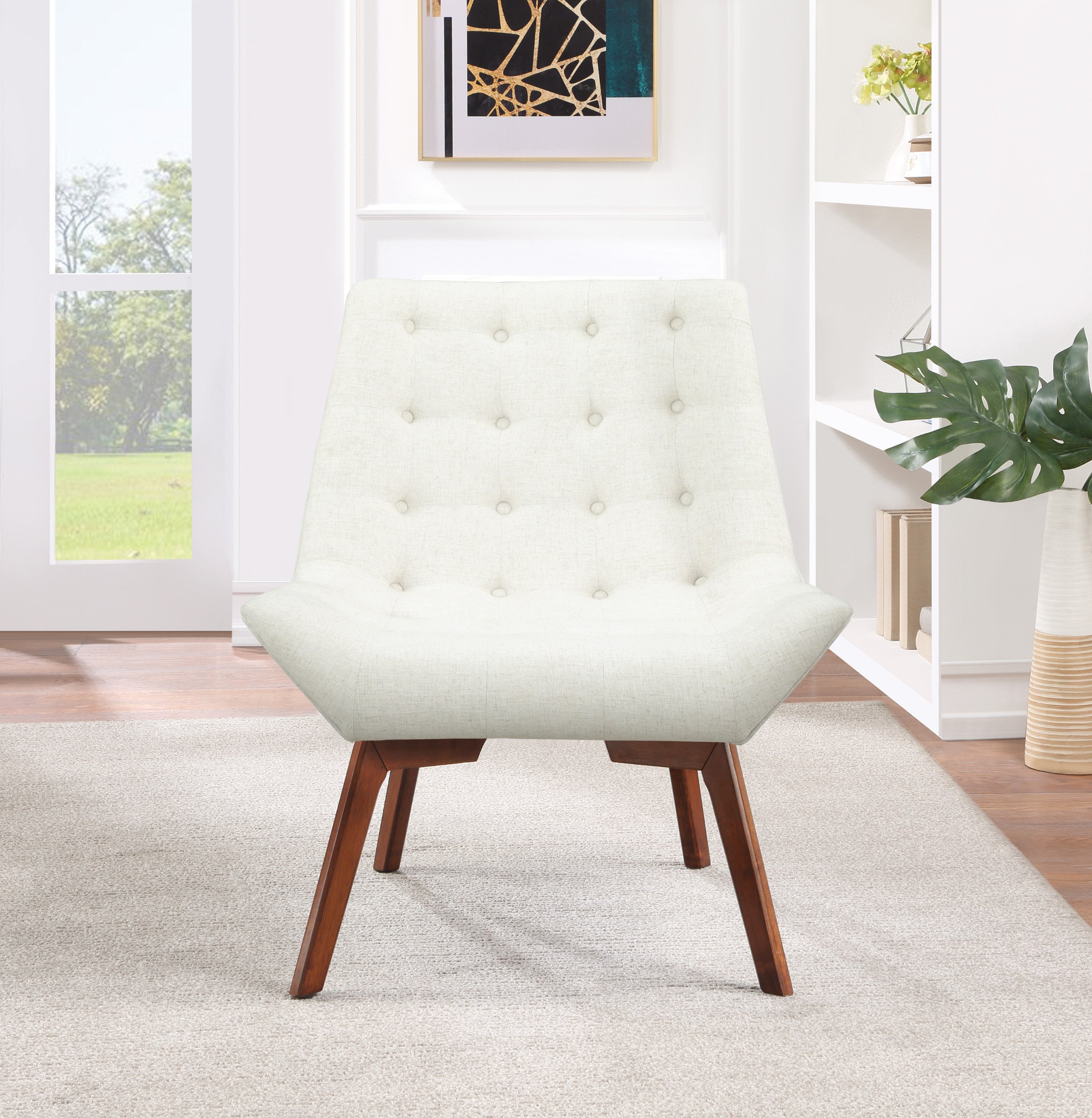 Shelly Tufted Chair - Linen