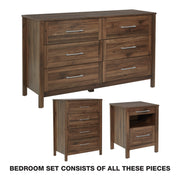 Stonebrook 3 Piece Bedroom Set - Classic Walnut