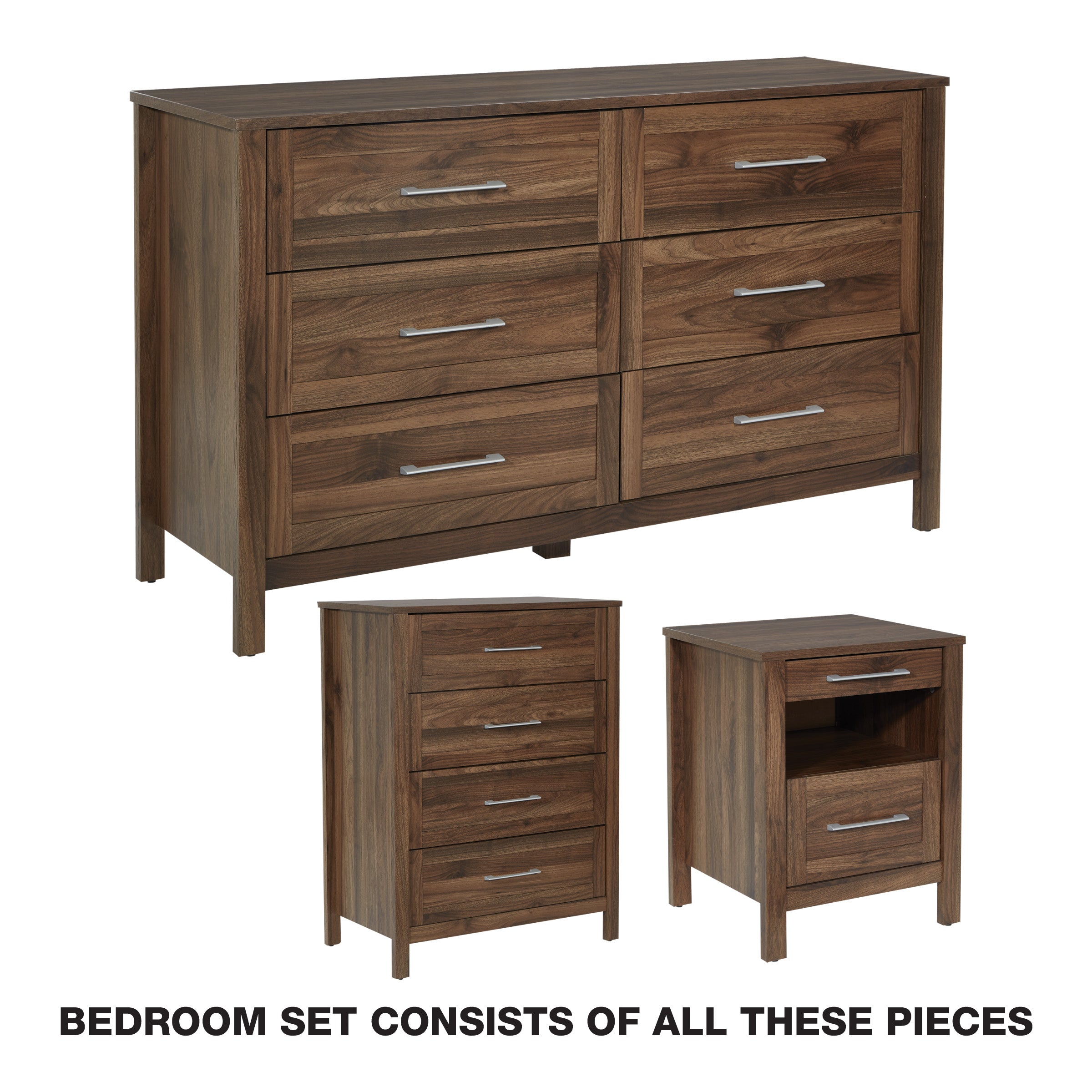 Stonebrook 3 Piece Bedroom Set - Classic Walnut
