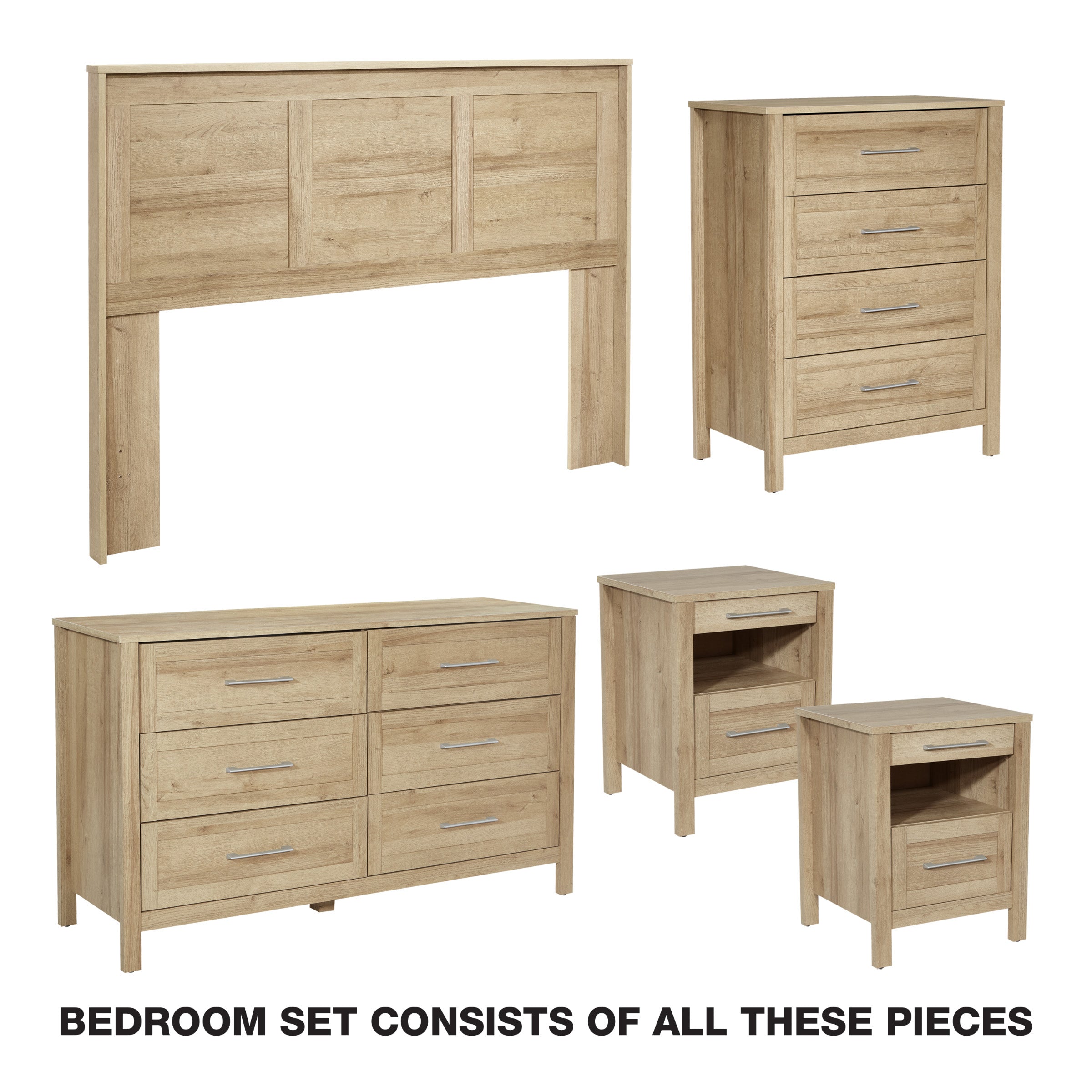 Stonebrook 5 Piece Bedroom Set - Canyon Oak