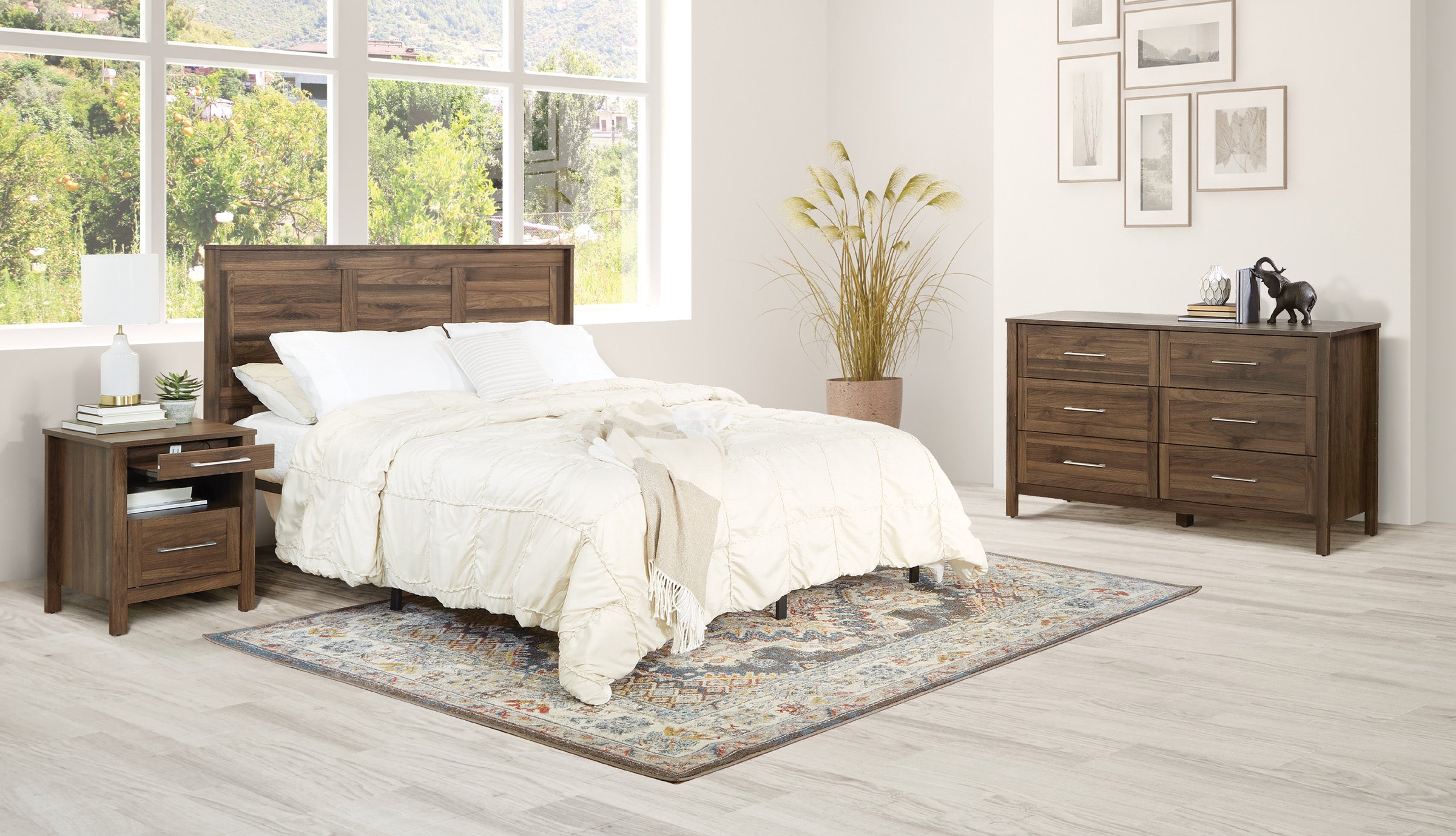 Stonebrook 3 Piece Bedroom Set - Classic Walnut