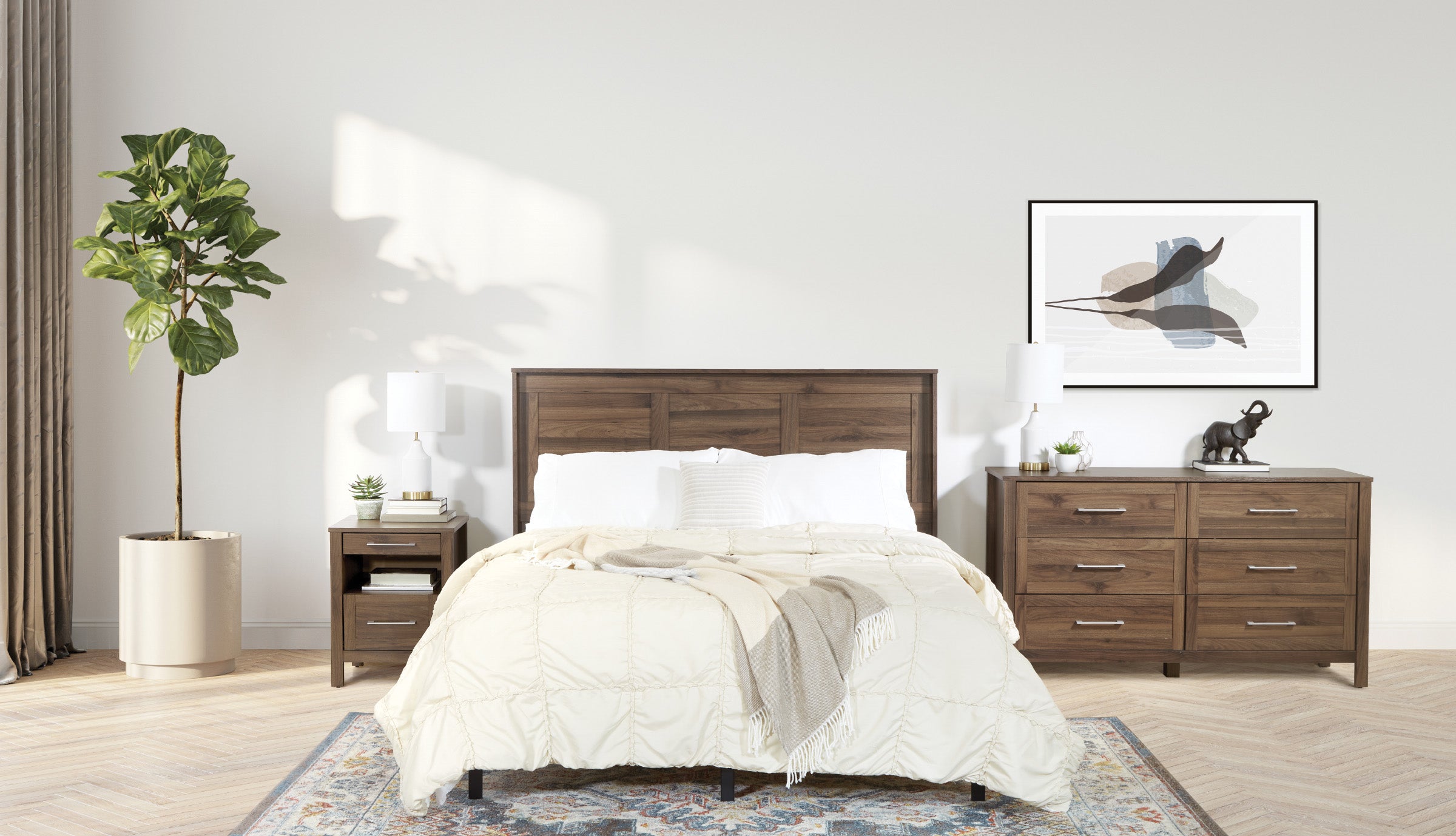 Stonebrook 3 Piece Bedroom Set - Classic Walnut