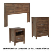 Stonebrook 3 Piece Bedroom Set - Classic Walnut