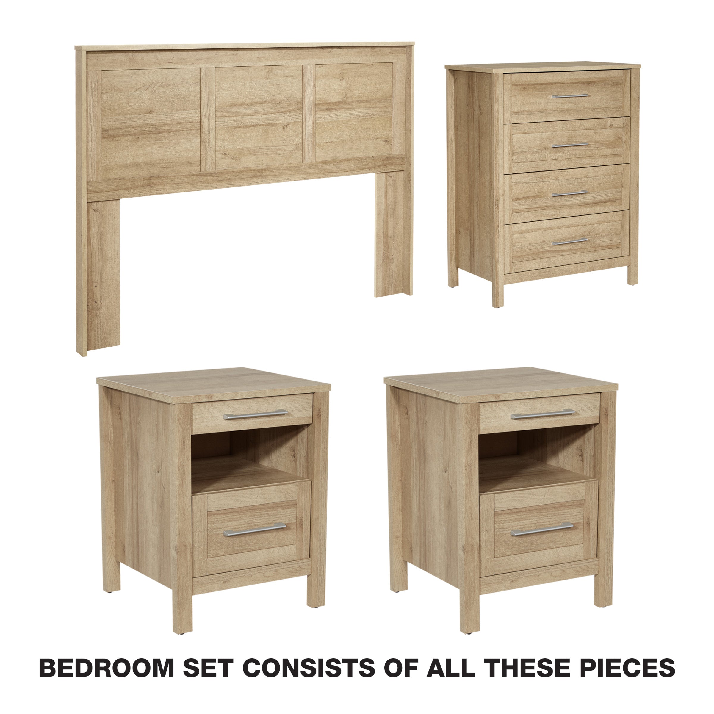 Stonebrook 4 Piece Bedroom Set - Canyon Oak