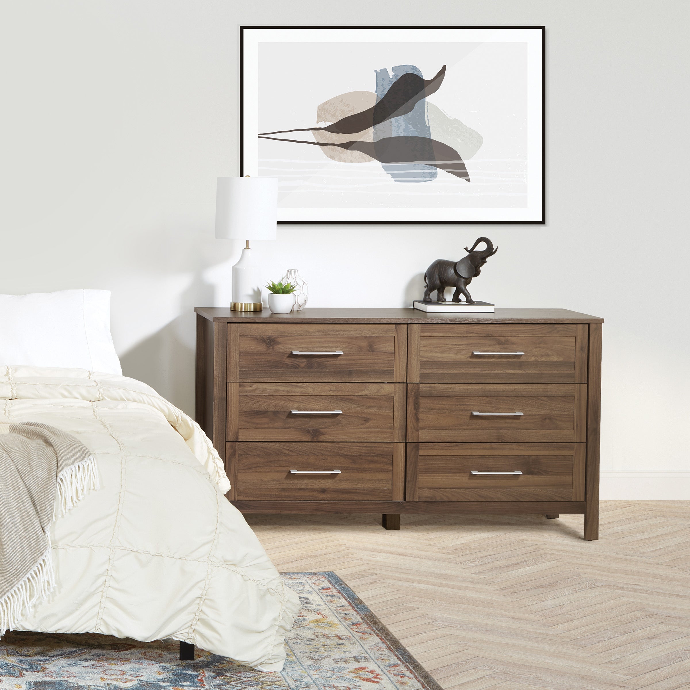 Stonebrook 6-Drawer Dresser - Classic Walnut