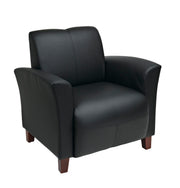 Black Bonded Leather Breeze Club Chair - Black