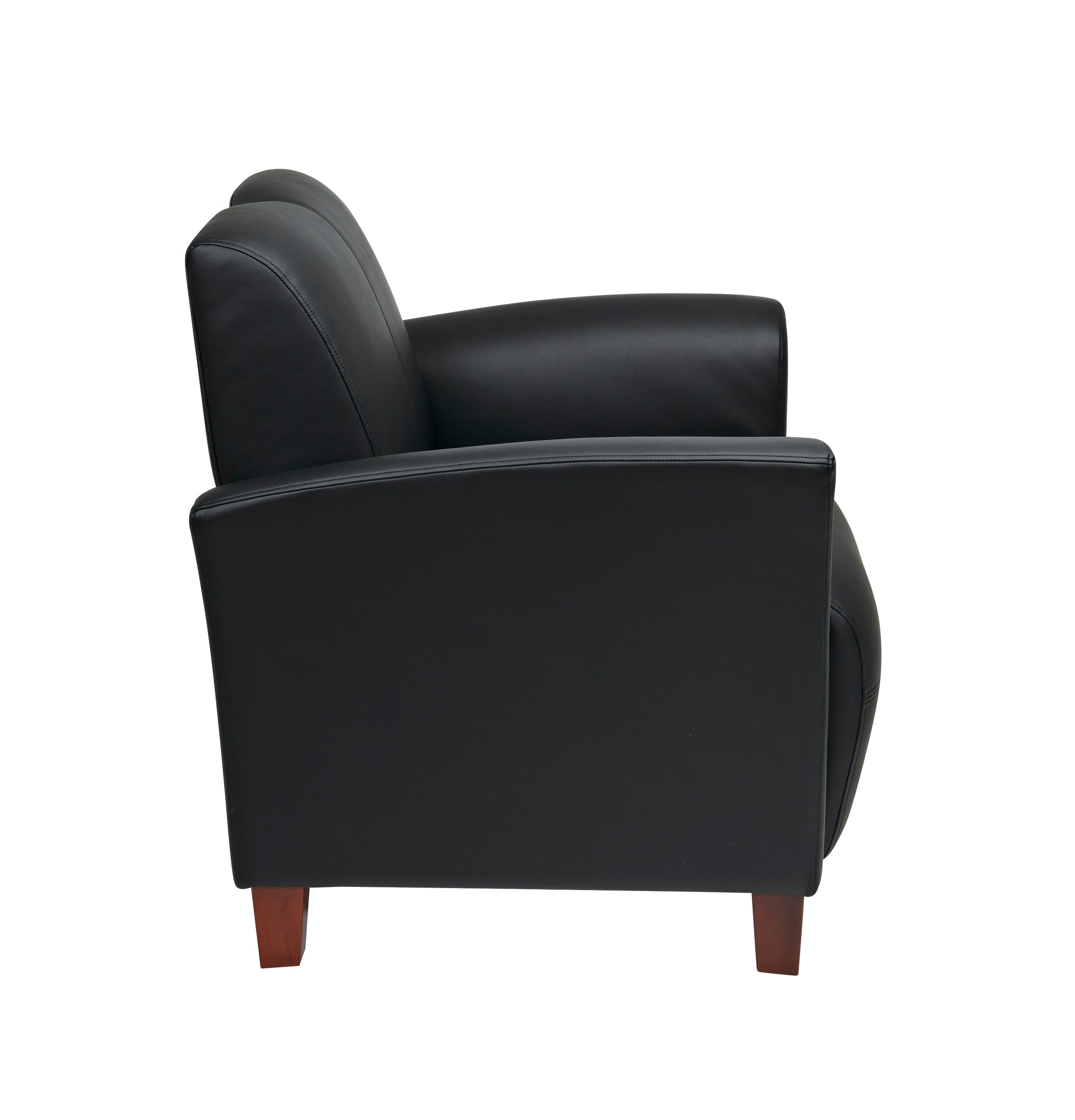 Black Bonded Leather Breeze Club Chair - Black