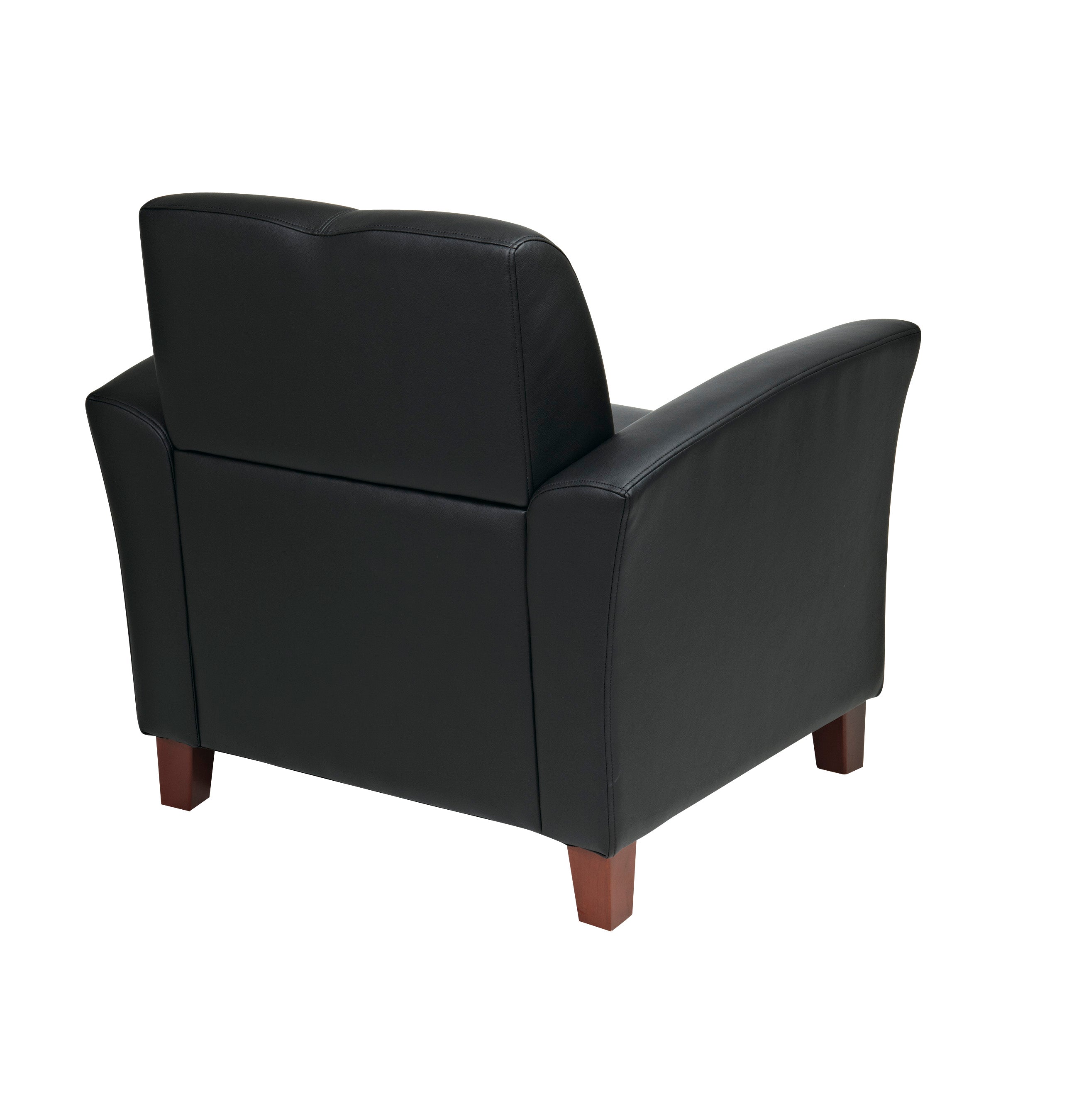 Black Bonded Leather Breeze Club Chair - Black