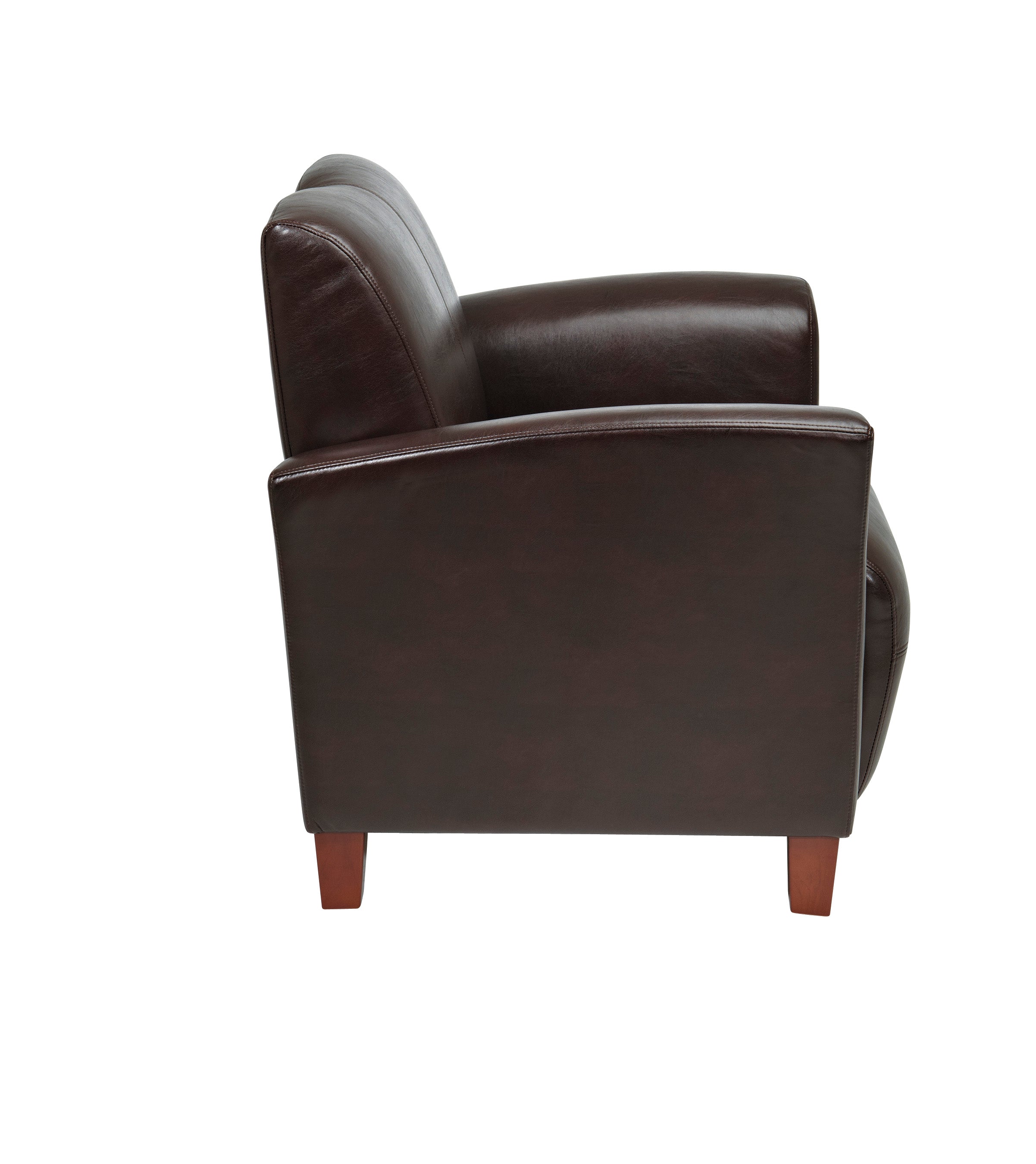 Mocha Bonded Leather Breeze Club Chair - Mocha