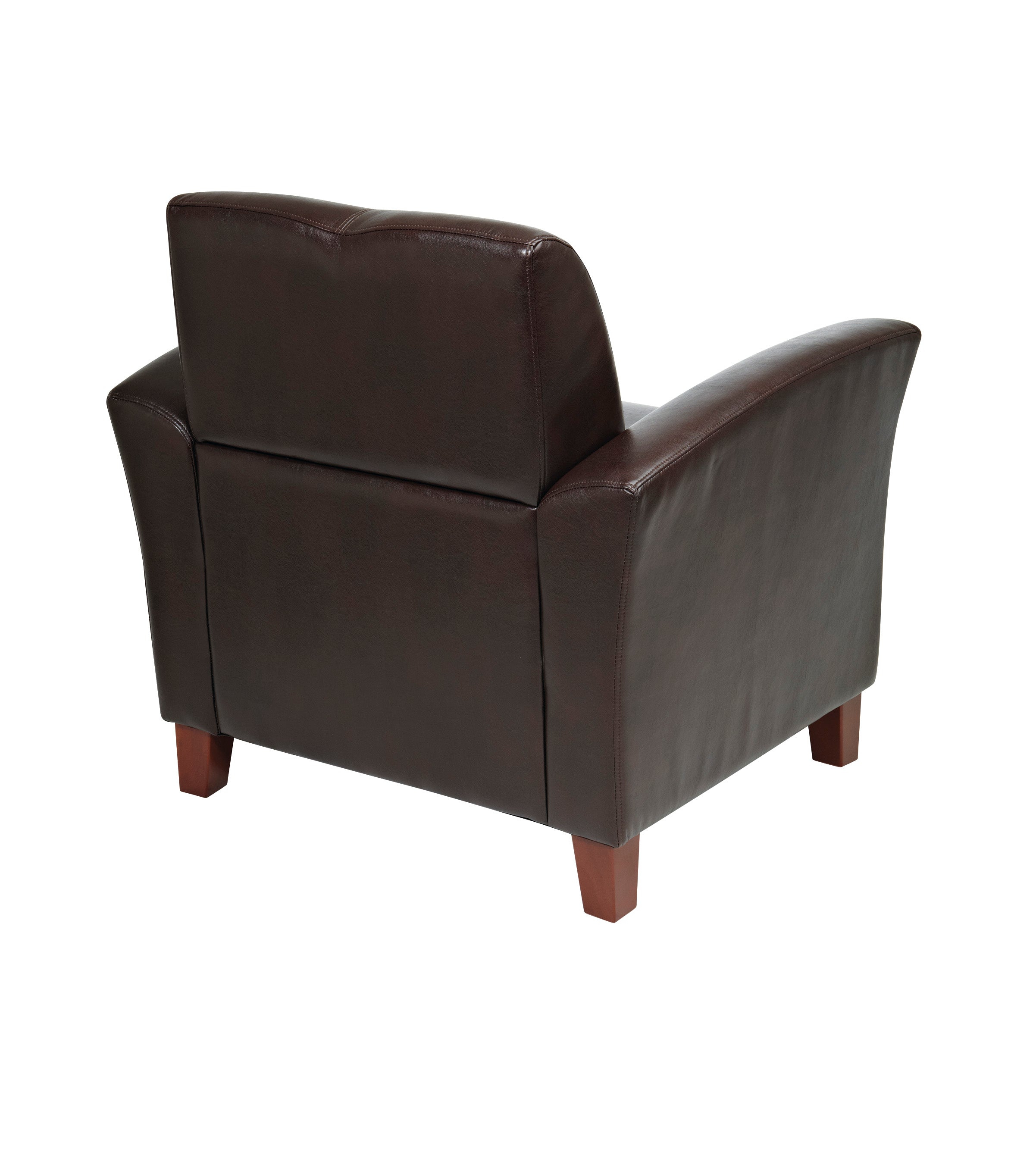 Mocha Bonded Leather Breeze Club Chair - Mocha