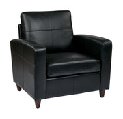 Club Chair With Espresso Legs - Espresso
