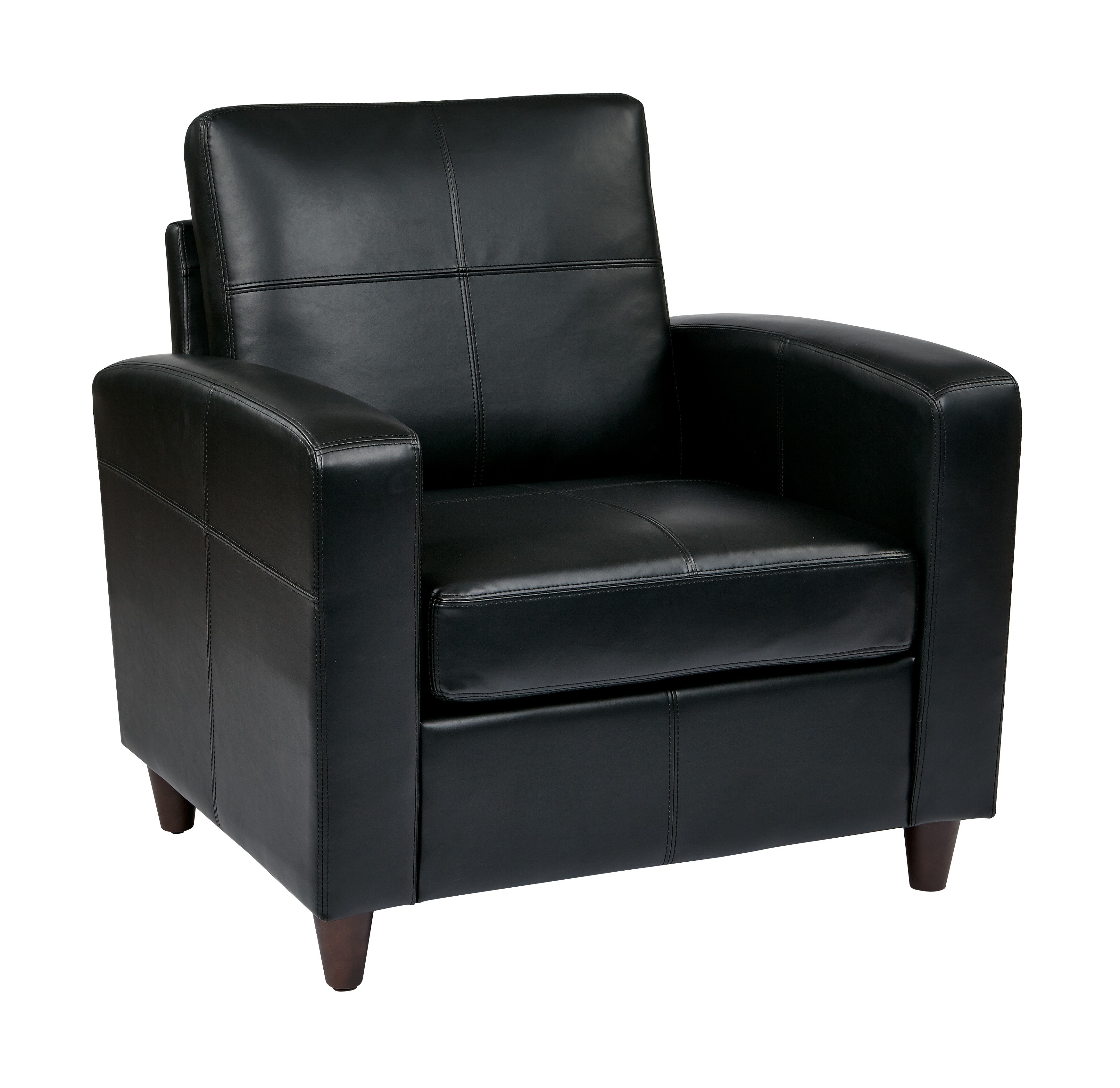 Club Chair With Espresso Legs - Espresso