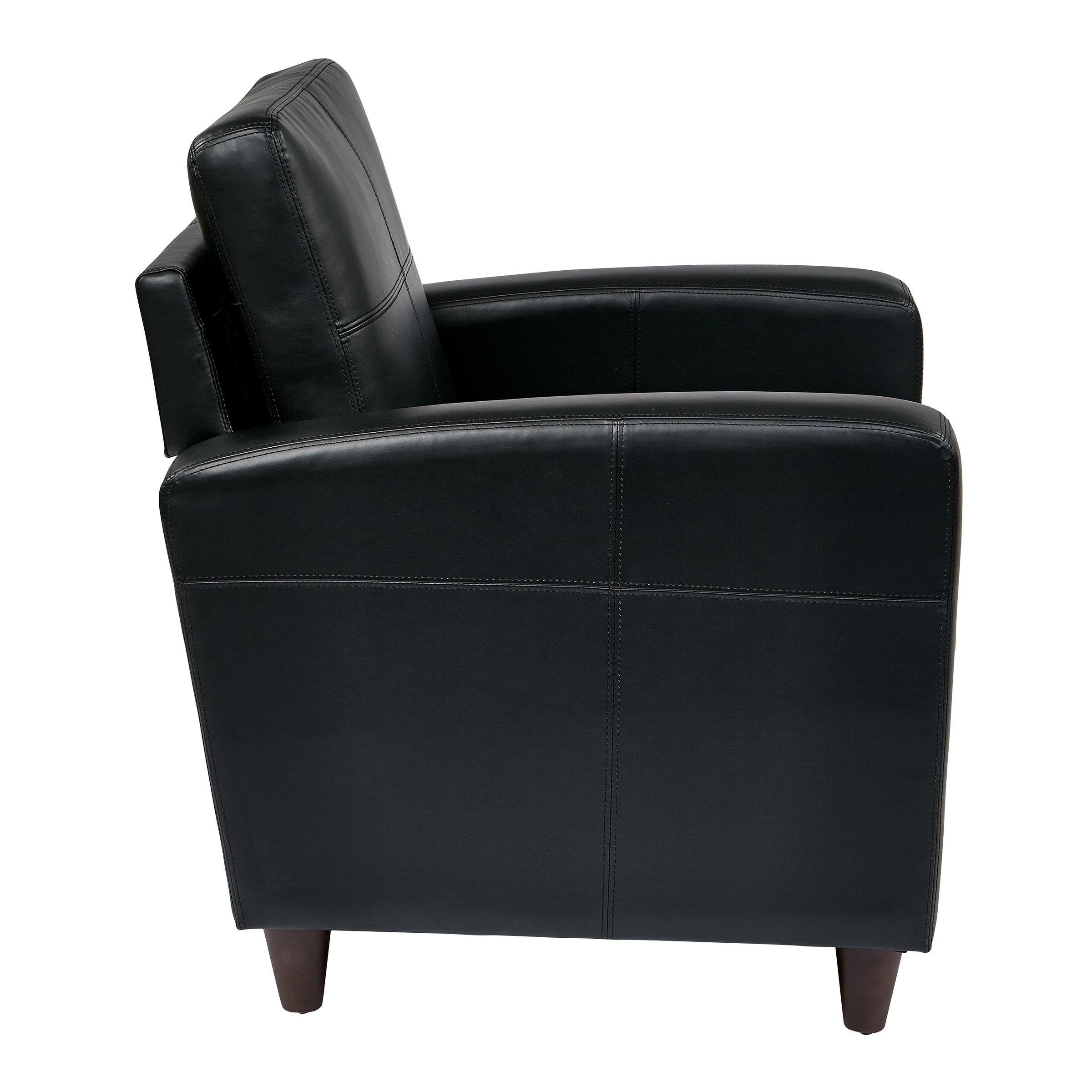Club Chair With Espresso Legs - Espresso