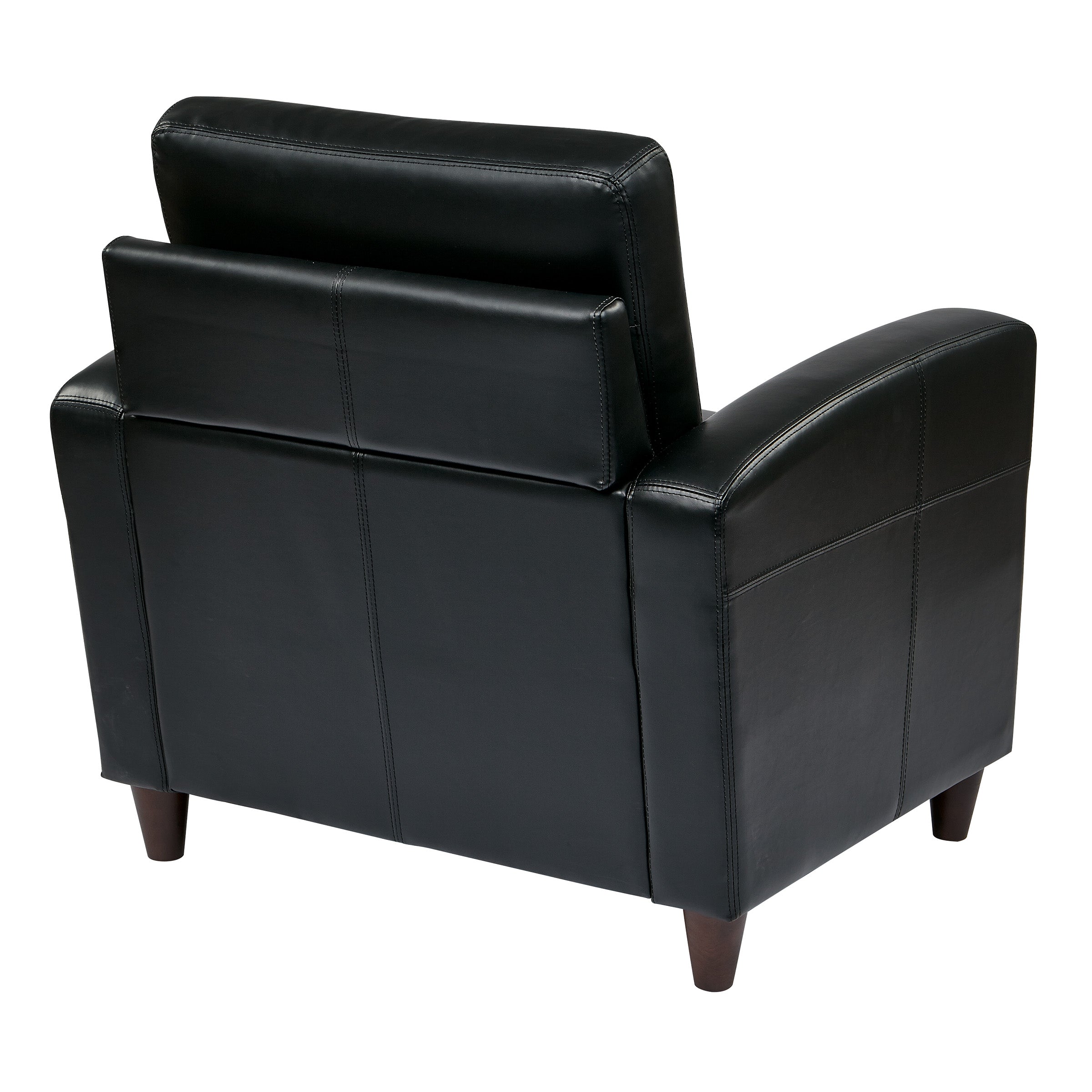 Club Chair With Espresso Legs - Espresso