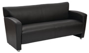 Sofa with Silver finish Legs - Black