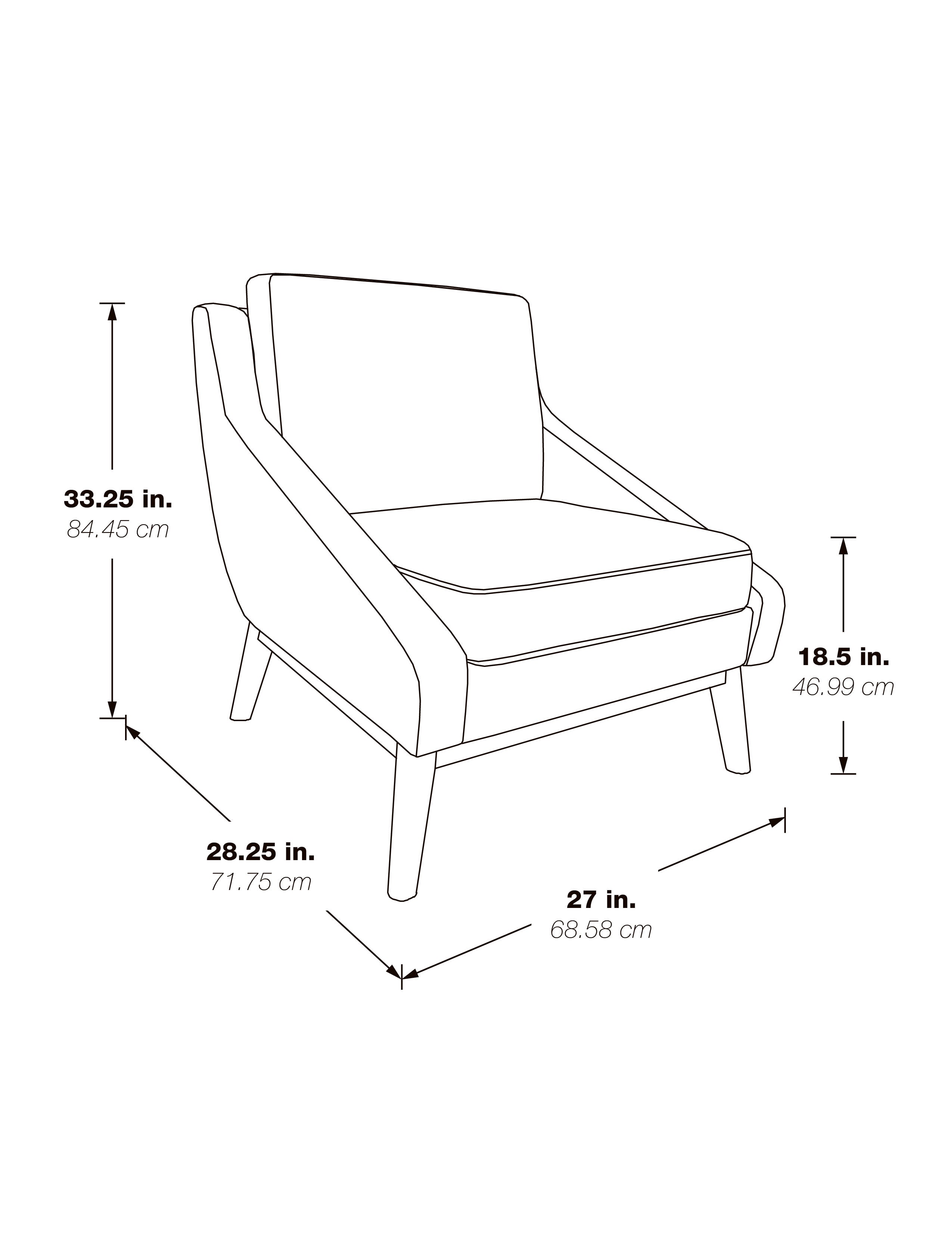 Mid-Century Club Chair - Navy