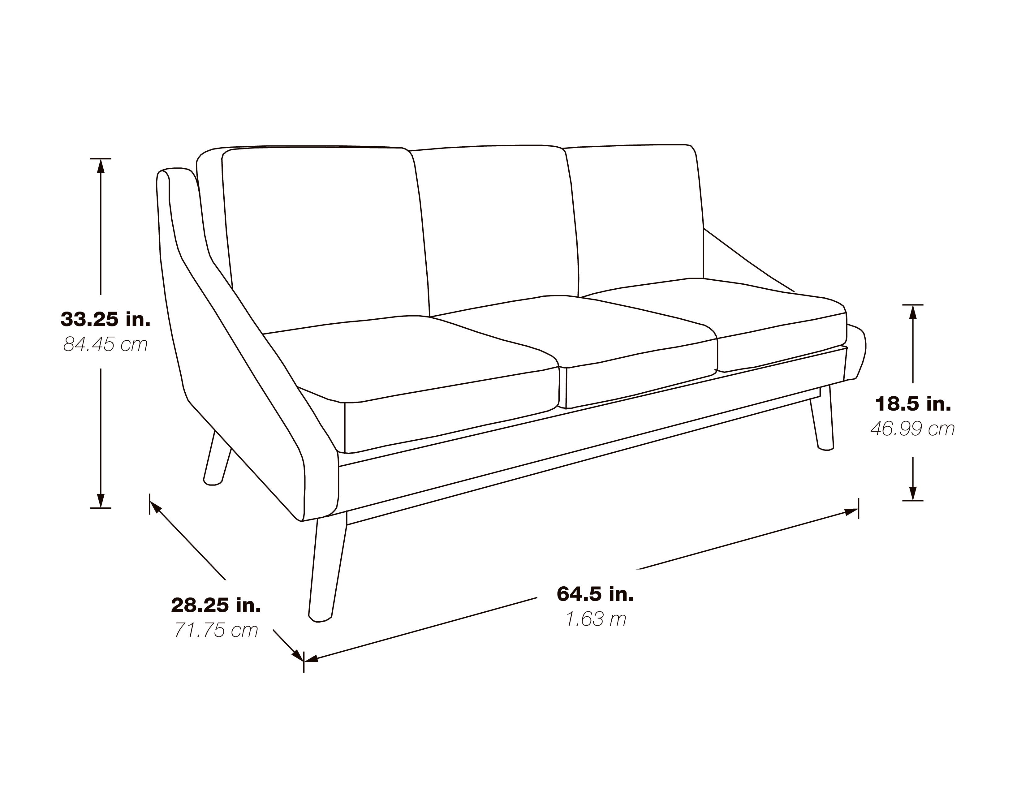 Mid-Century Sofa - Charcoal