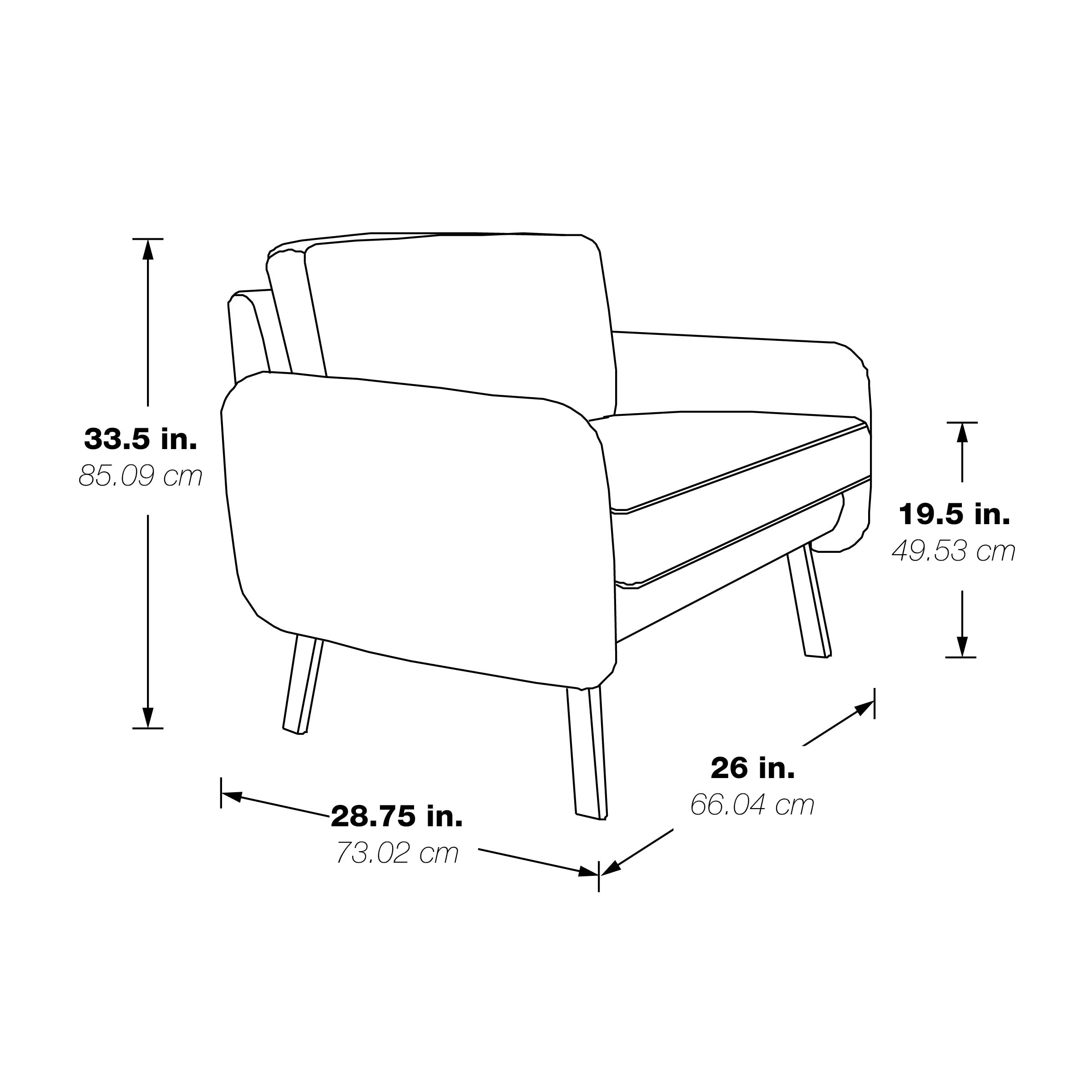 Lounge Chair in Faux Leather - Smoke Faux Leather
