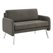 Lounge Loveseat in Fabric - Charcoal Fabric