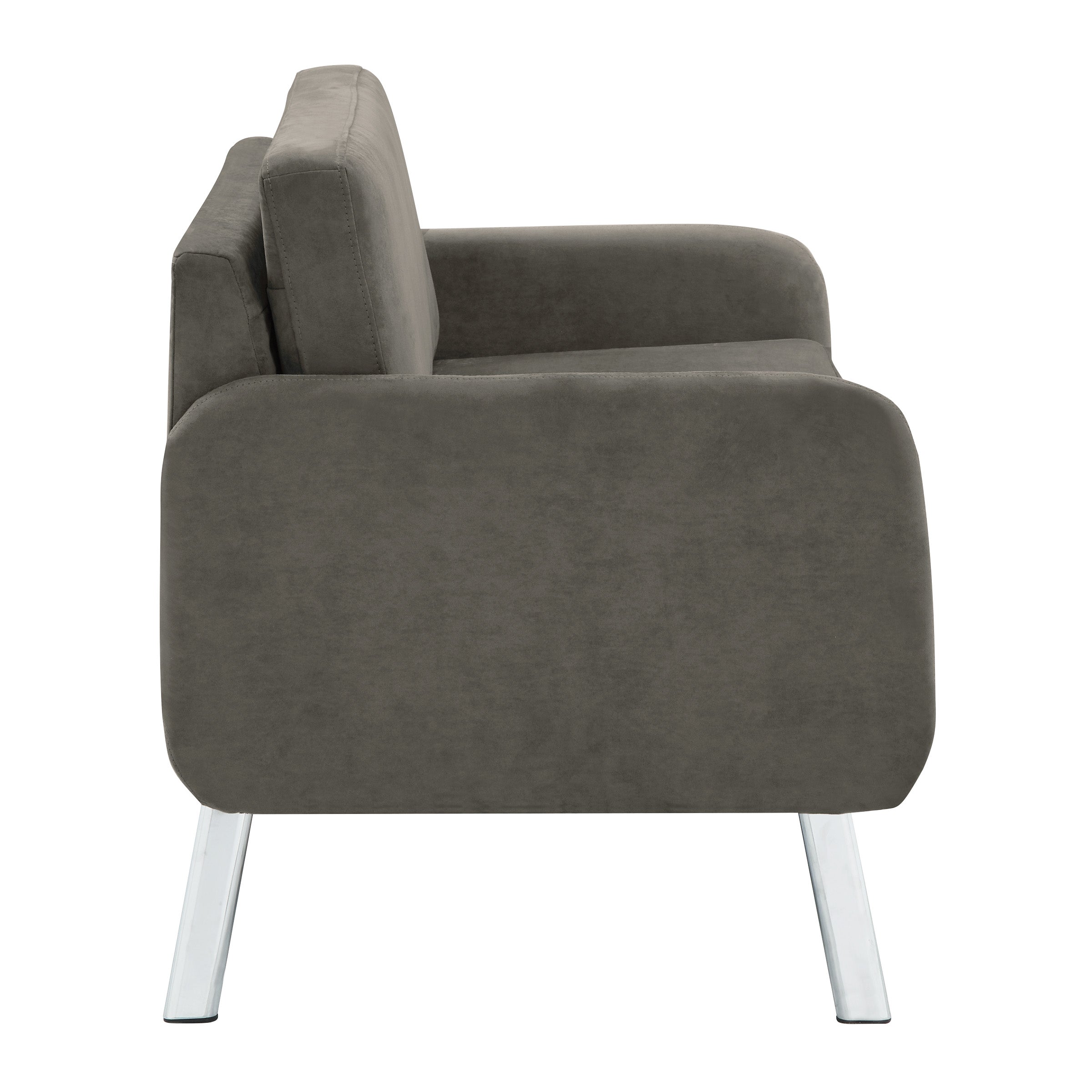 Lounge Loveseat in Fabric - Charcoal Fabric
