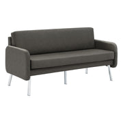 Lounge Sofa in Faux Leather - Smoke Faux Leather