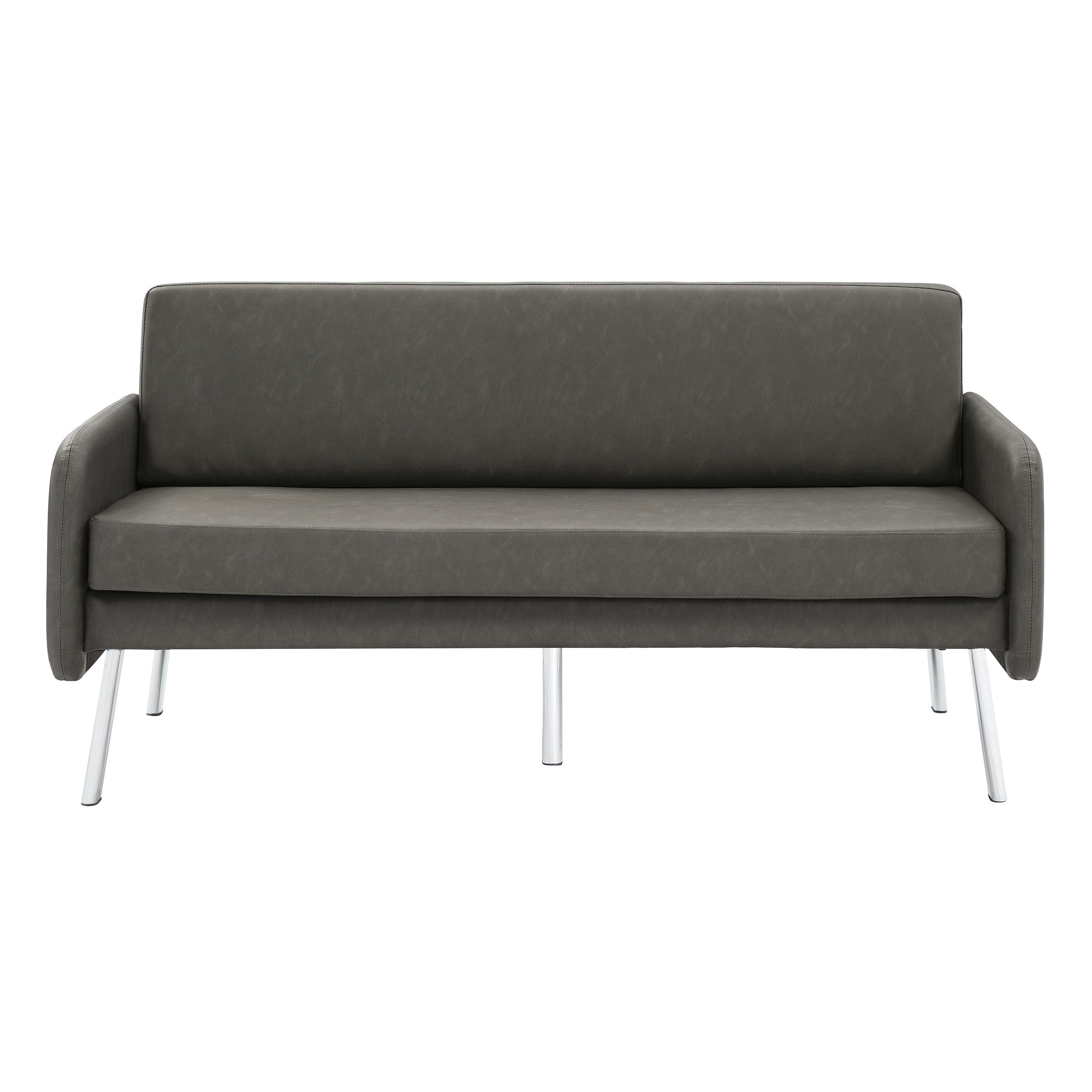 Lounge Sofa in Faux Leather - Smoke Faux Leather
