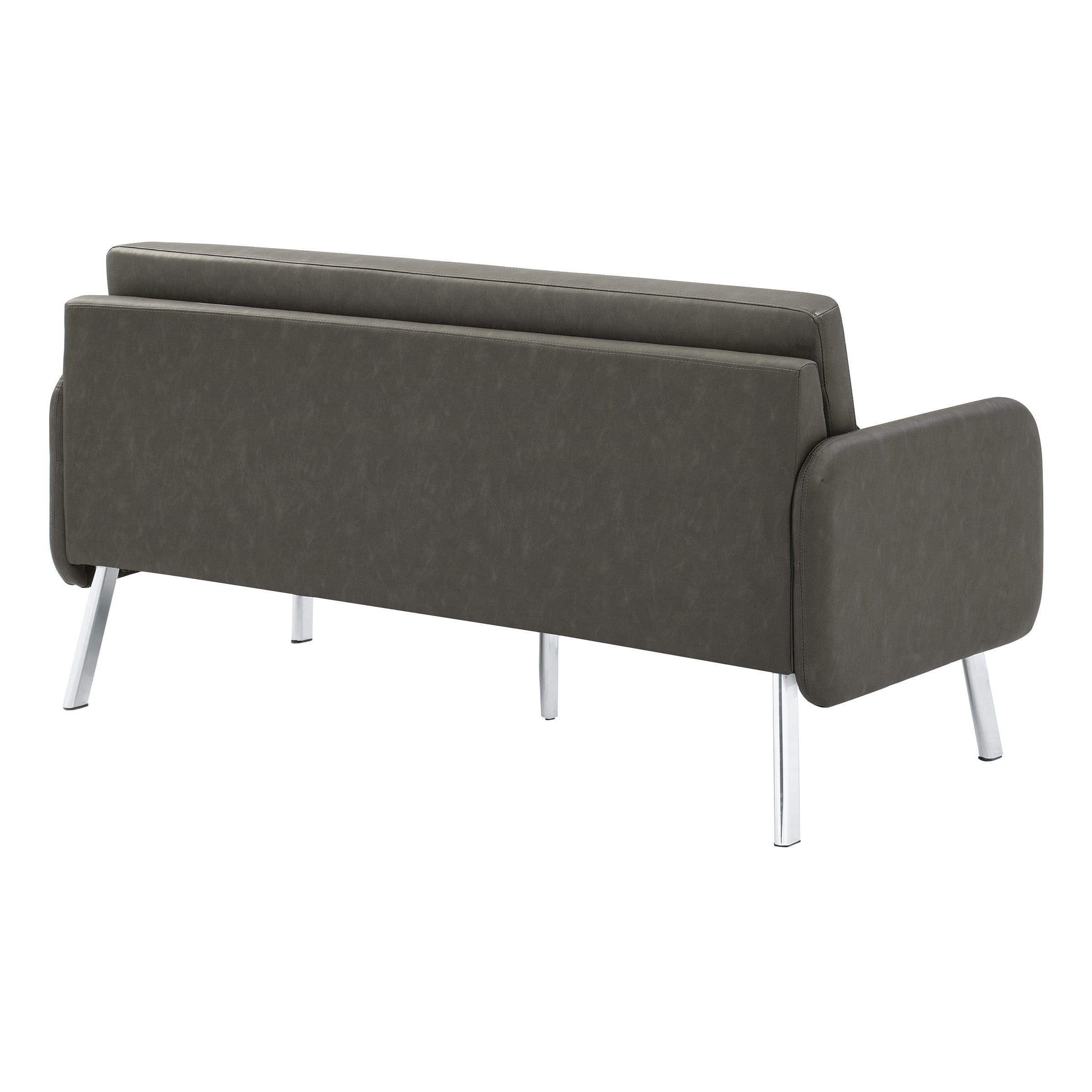 Lounge Sofa in Faux Leather - Smoke Faux Leather