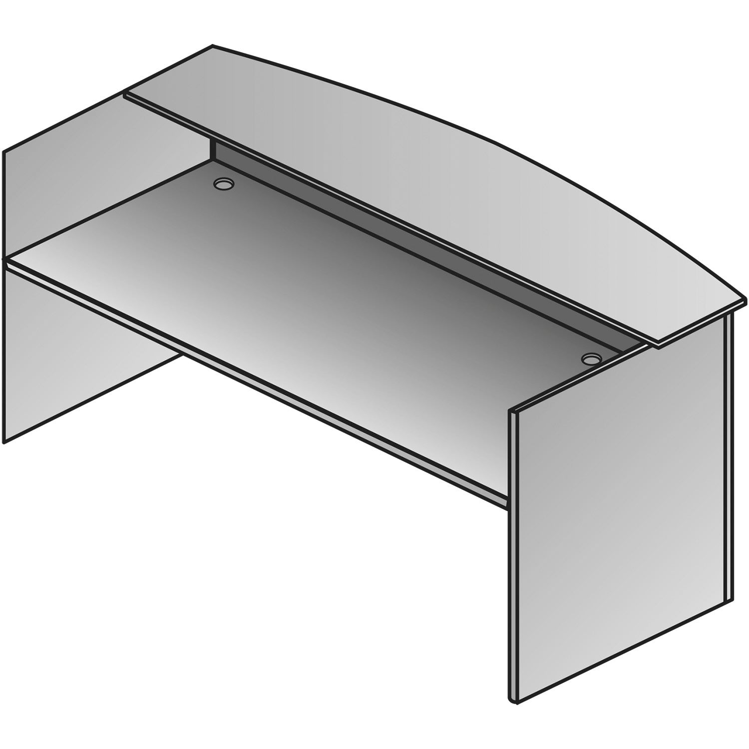 Sonoma Reception Desk Shell 36X72 - Dark Cherry