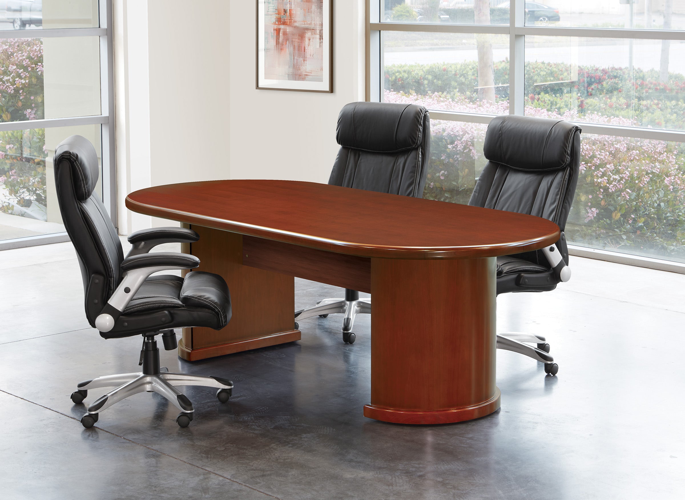 Sonoma 96" Racetrack Conference Table - Dark Cherry