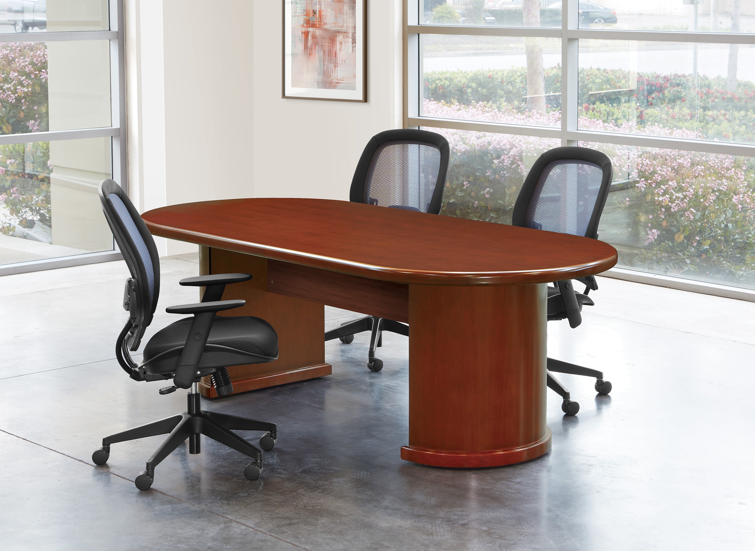 Sonoma 96" Racetrack Conference Table - Dark Cherry