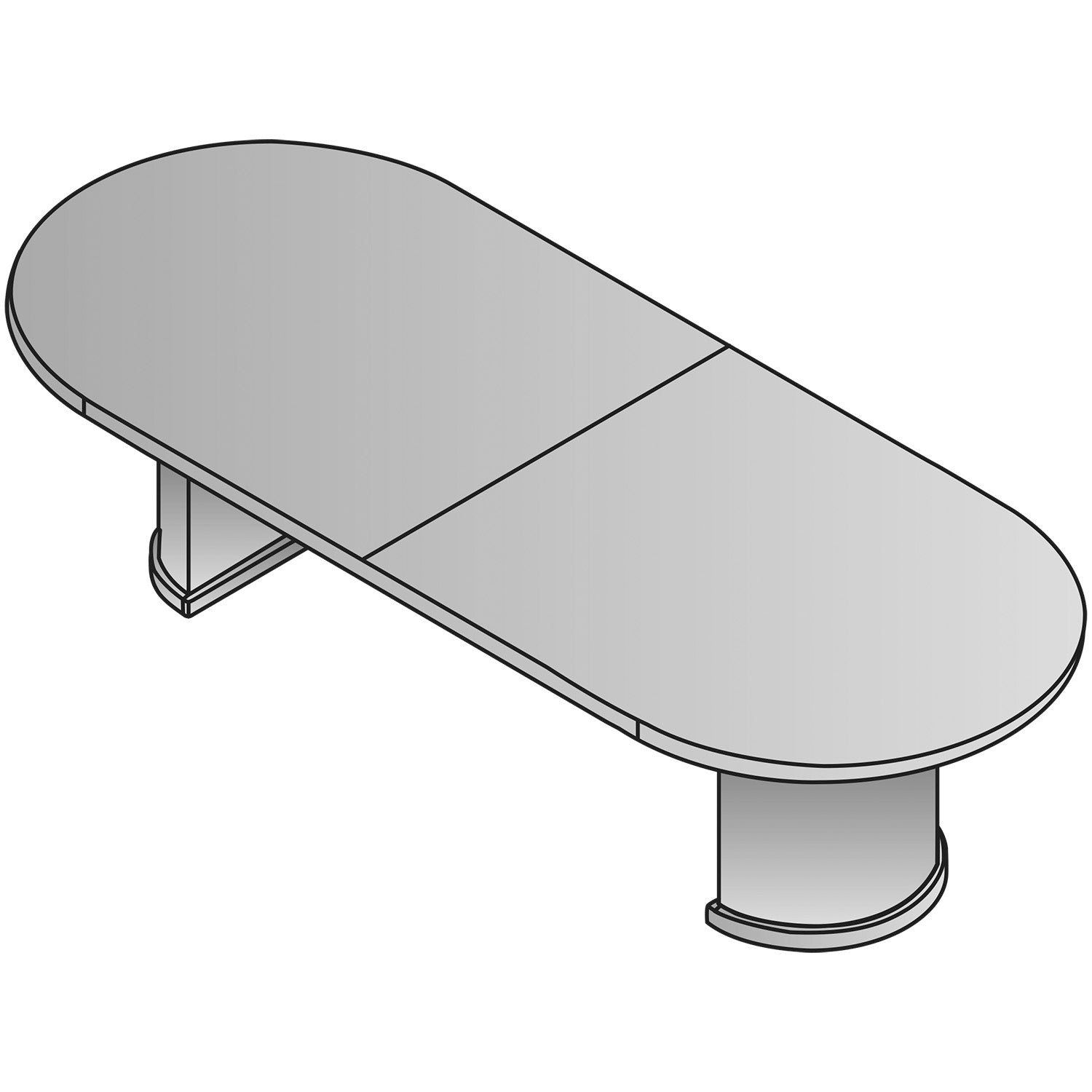 Sonoma 120" Racetrack Table Top - Dark Cherry
