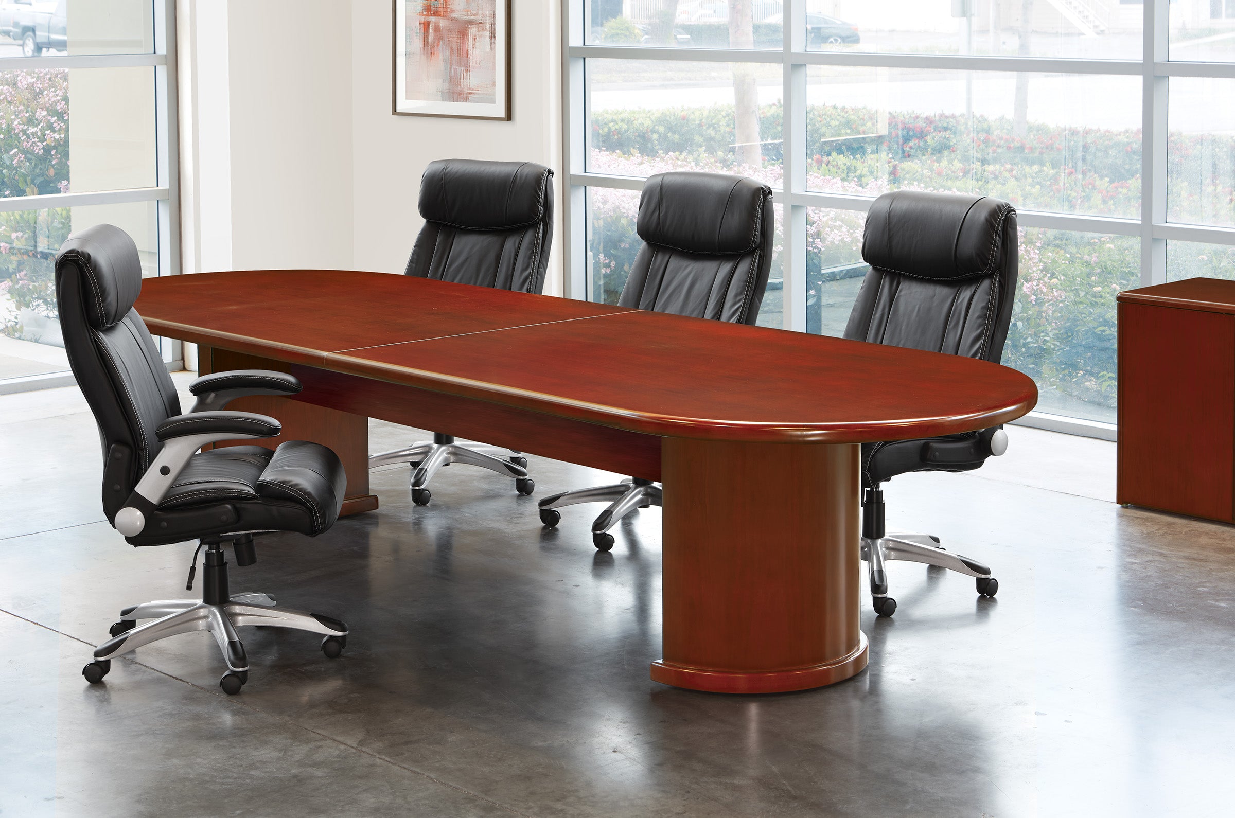 Sonoma Conference Table 144”X48”X30” - Dark Cherry