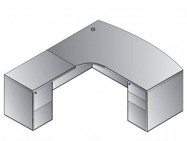 Sonoma Left L Shape W/Curved Corner 72"X82" - Dark Cherry