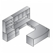 Sonoma Left U W/Corner + Storage 108"X102" - Dark Cherry