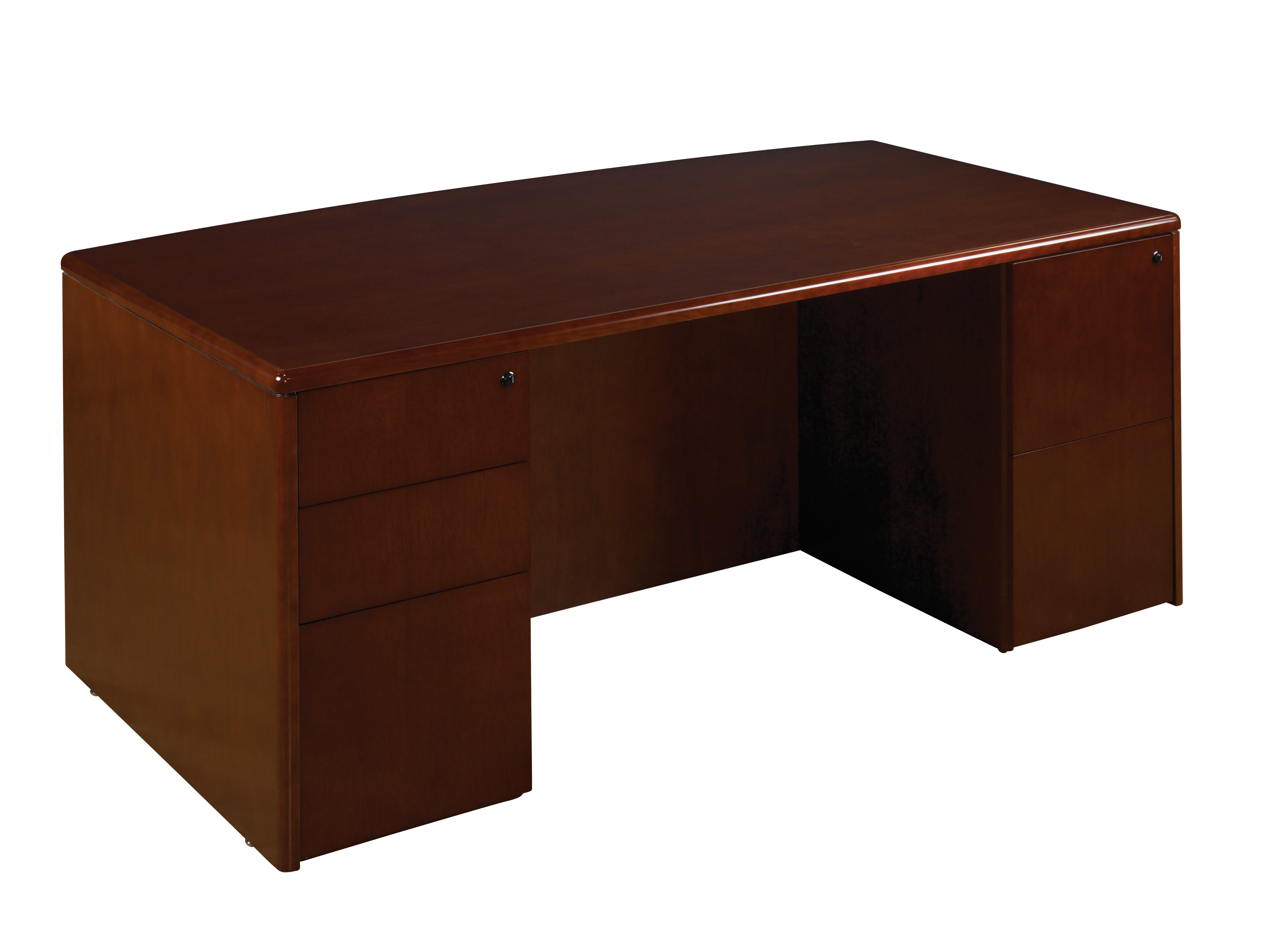 Sonoma Bow Top Desk 72"X39" - Dark Cherry