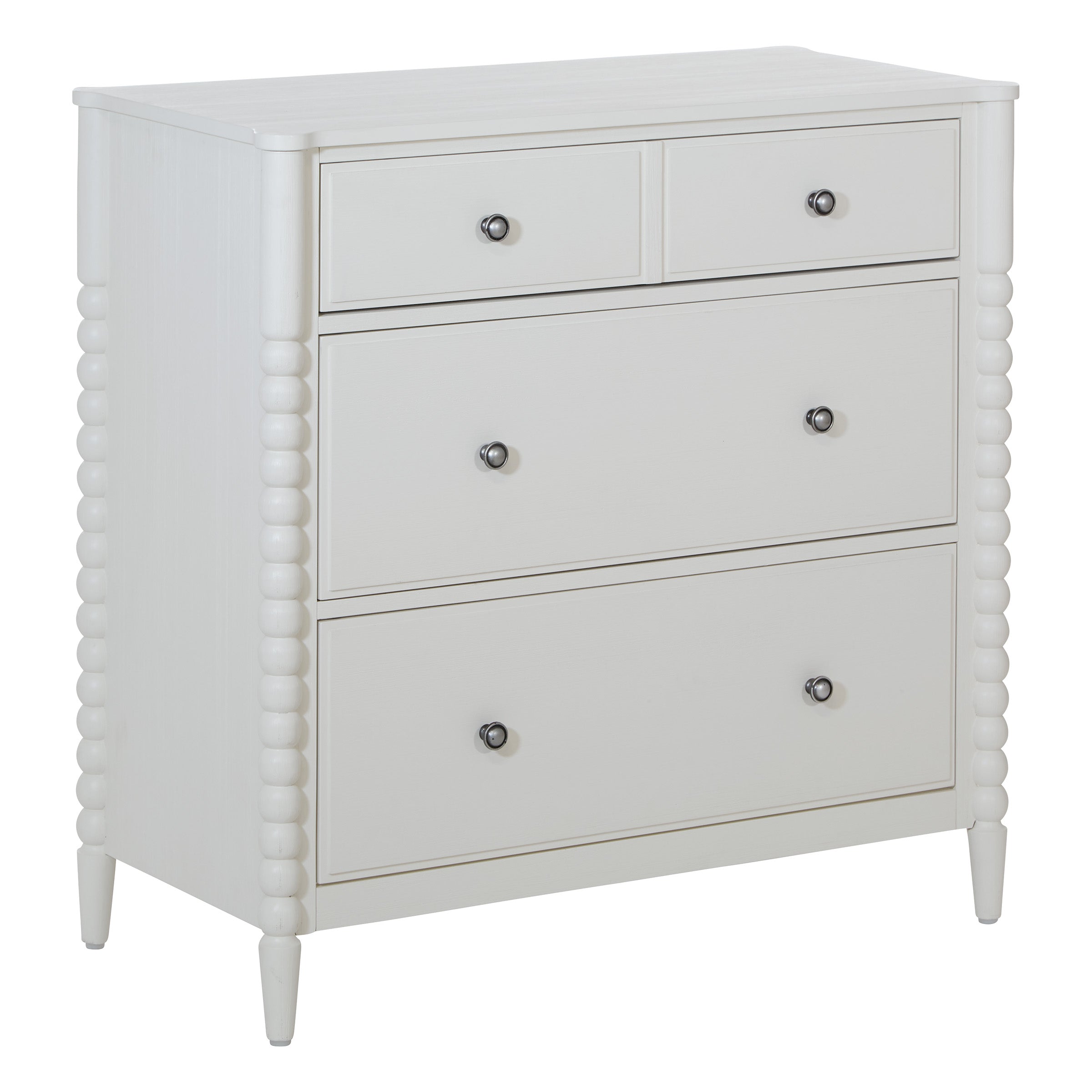 Spindle 3 Drawer Chest - Sandcastle Antique White