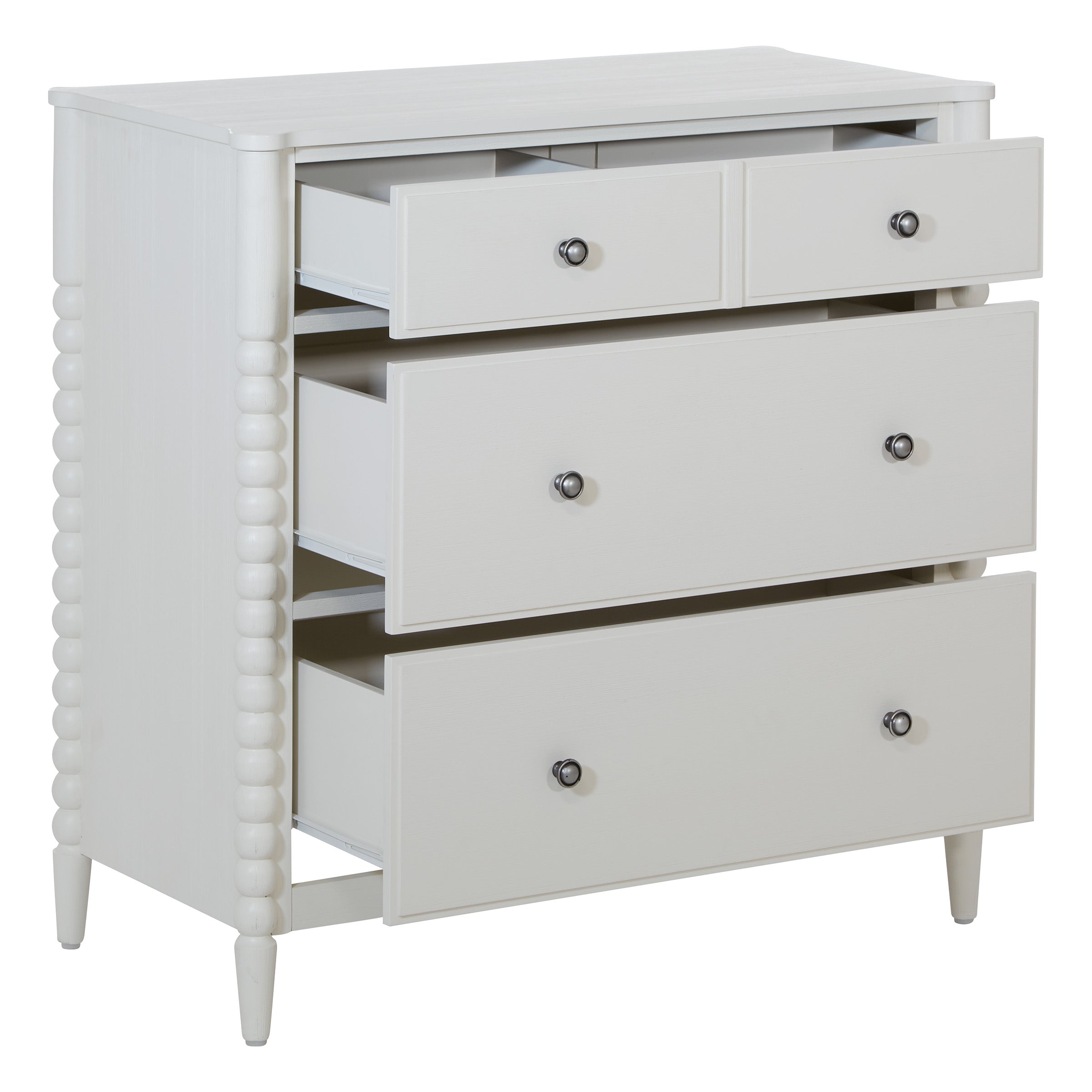 Spindle 3 Drawer Chest - Sandcastle Antique White