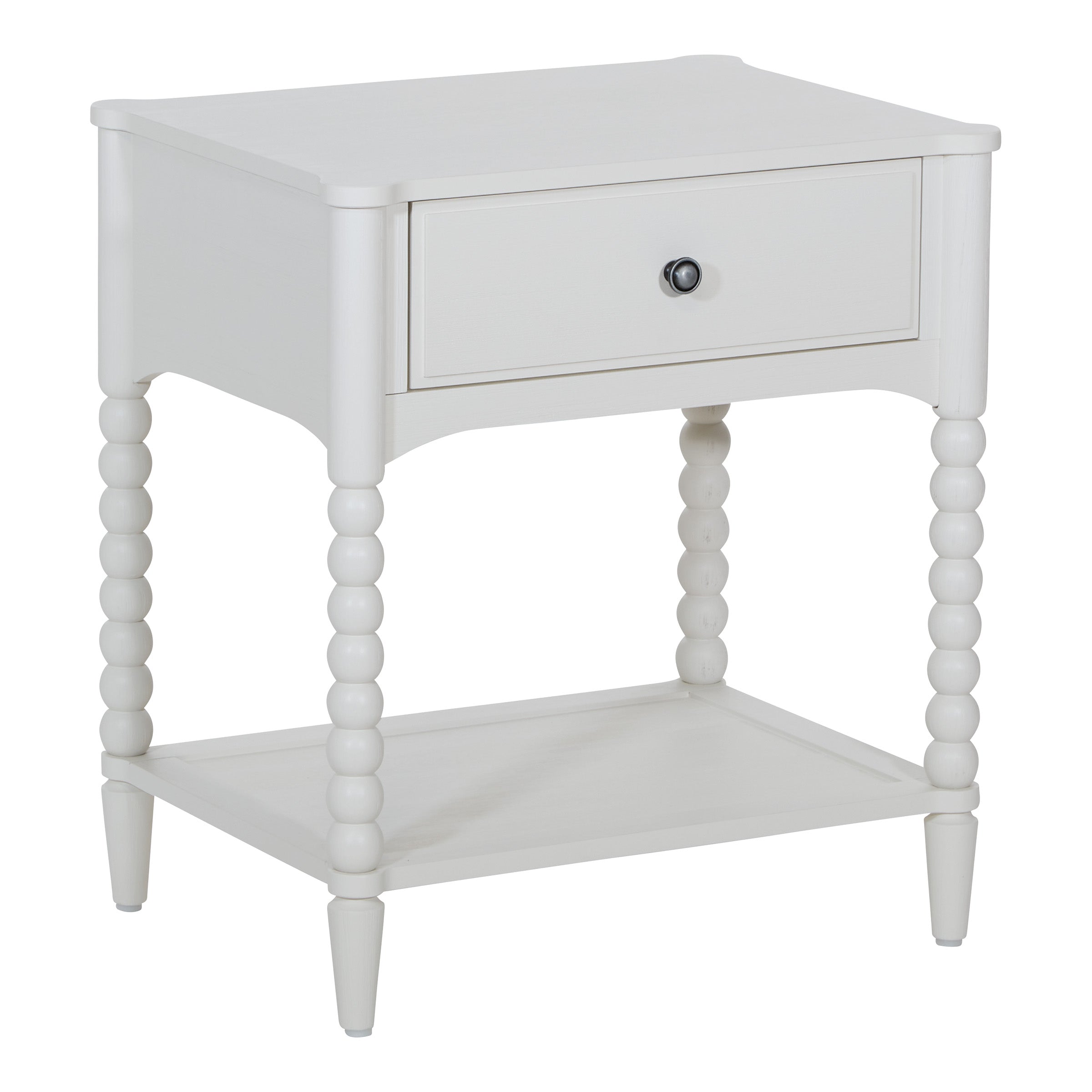 Spindle Single Drawer Night - Sandcastle Antique White