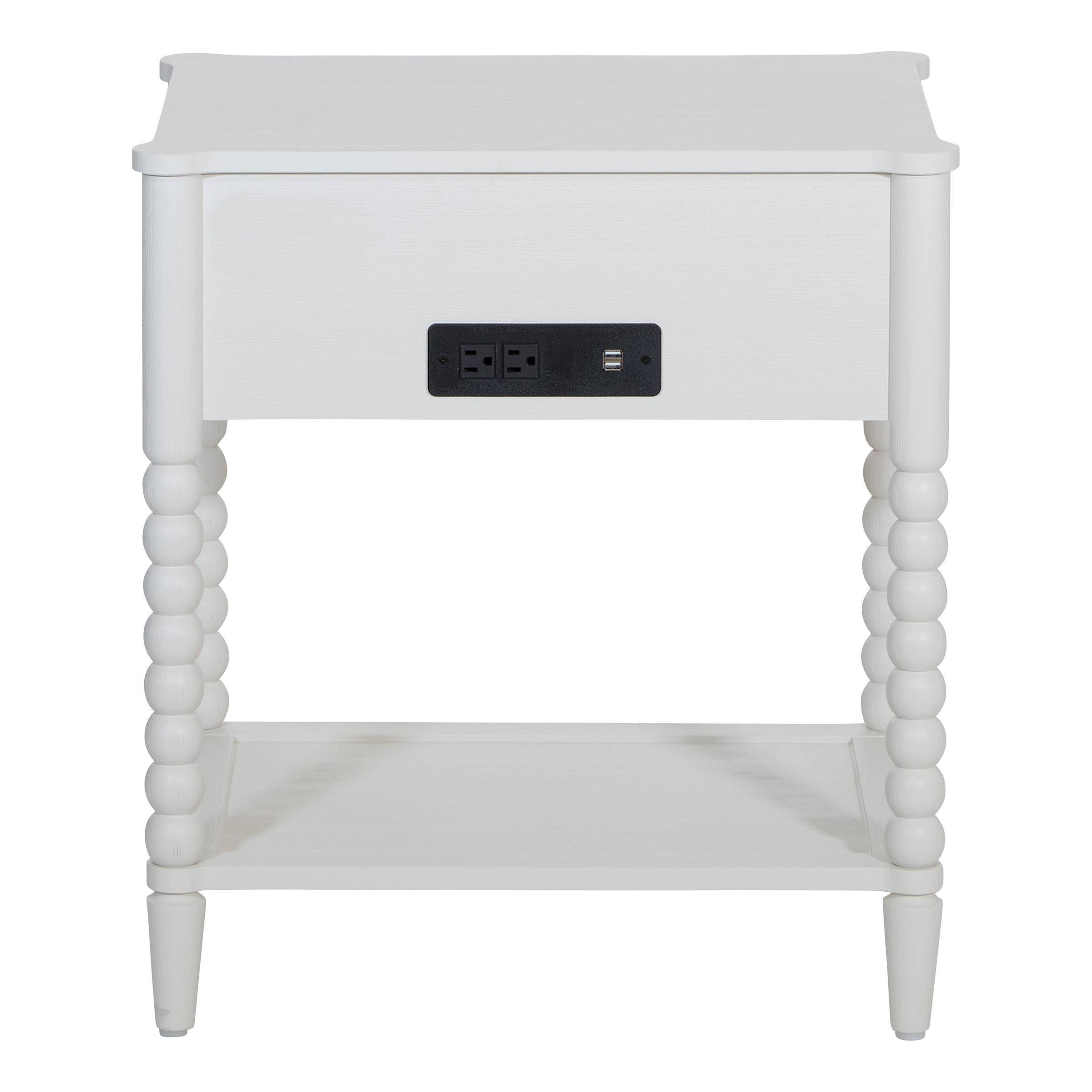 Spindle Single Drawer Night - Sandcastle Antique White