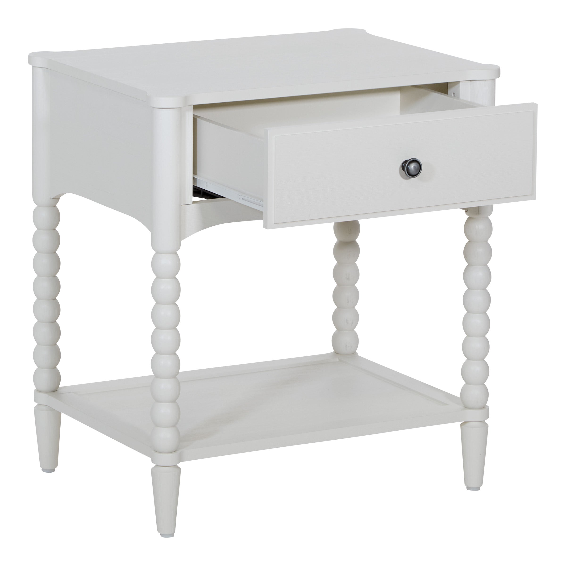 Spindle Single Drawer Night - Sandcastle Antique White
