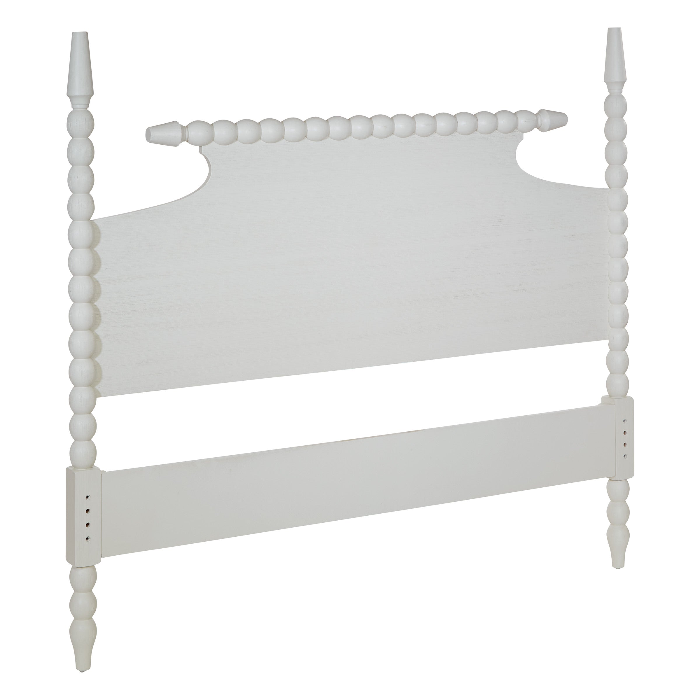 Spindle Queen Bed Headboard - Sandcastle Antique White