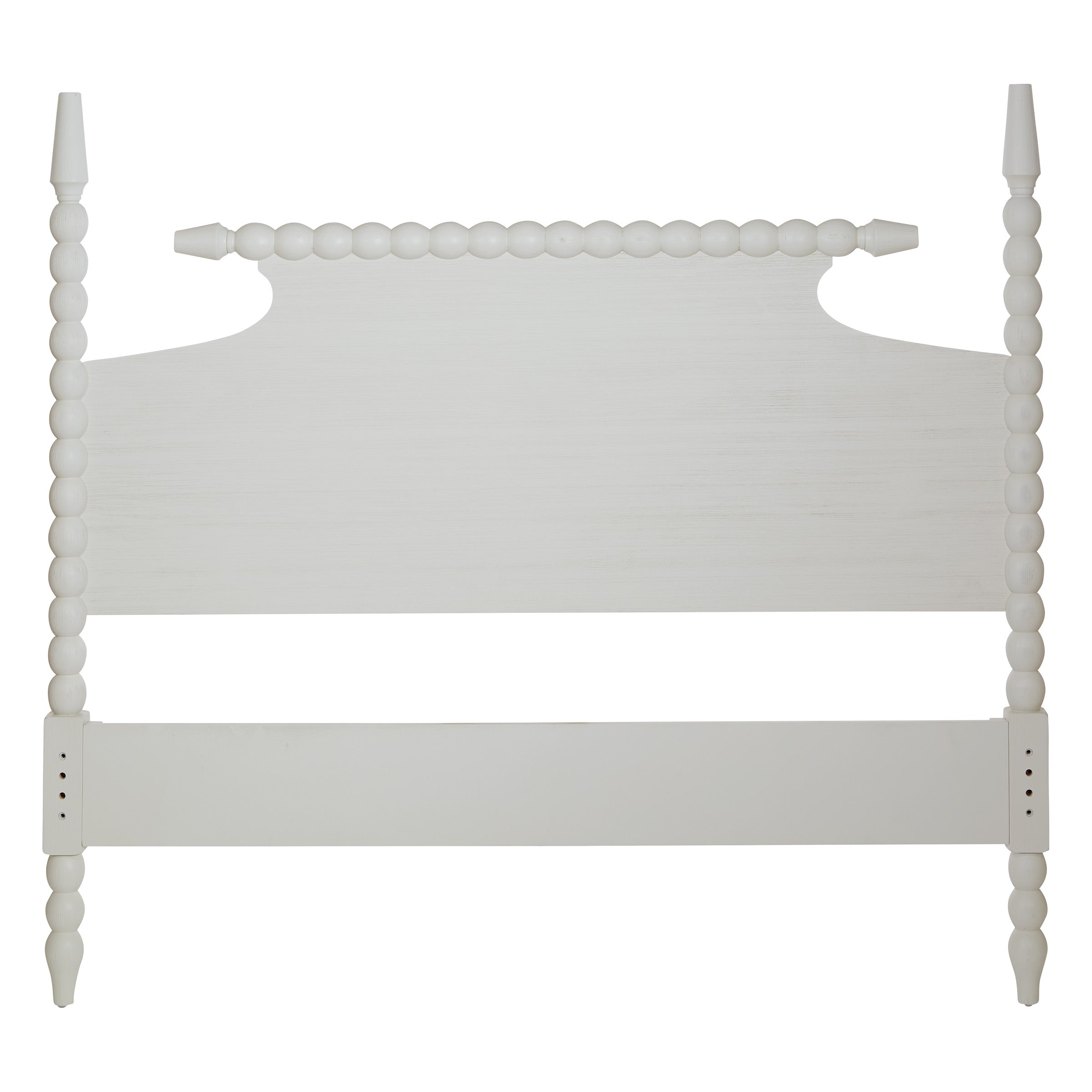 Spindle Queen Bed Headboard - Sandcastle Antique White