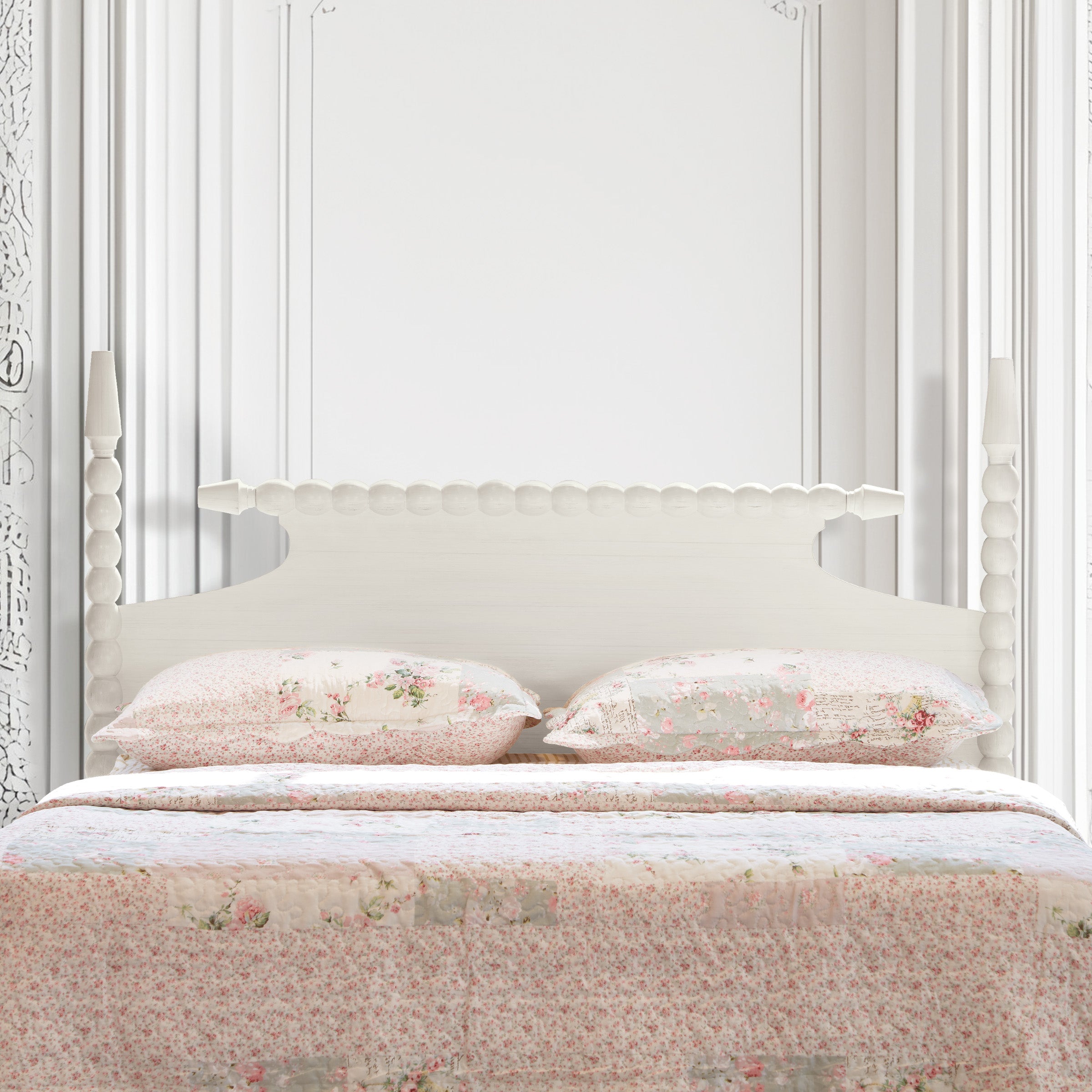 Spindle Bedroom Set - Sandcastle Antique White