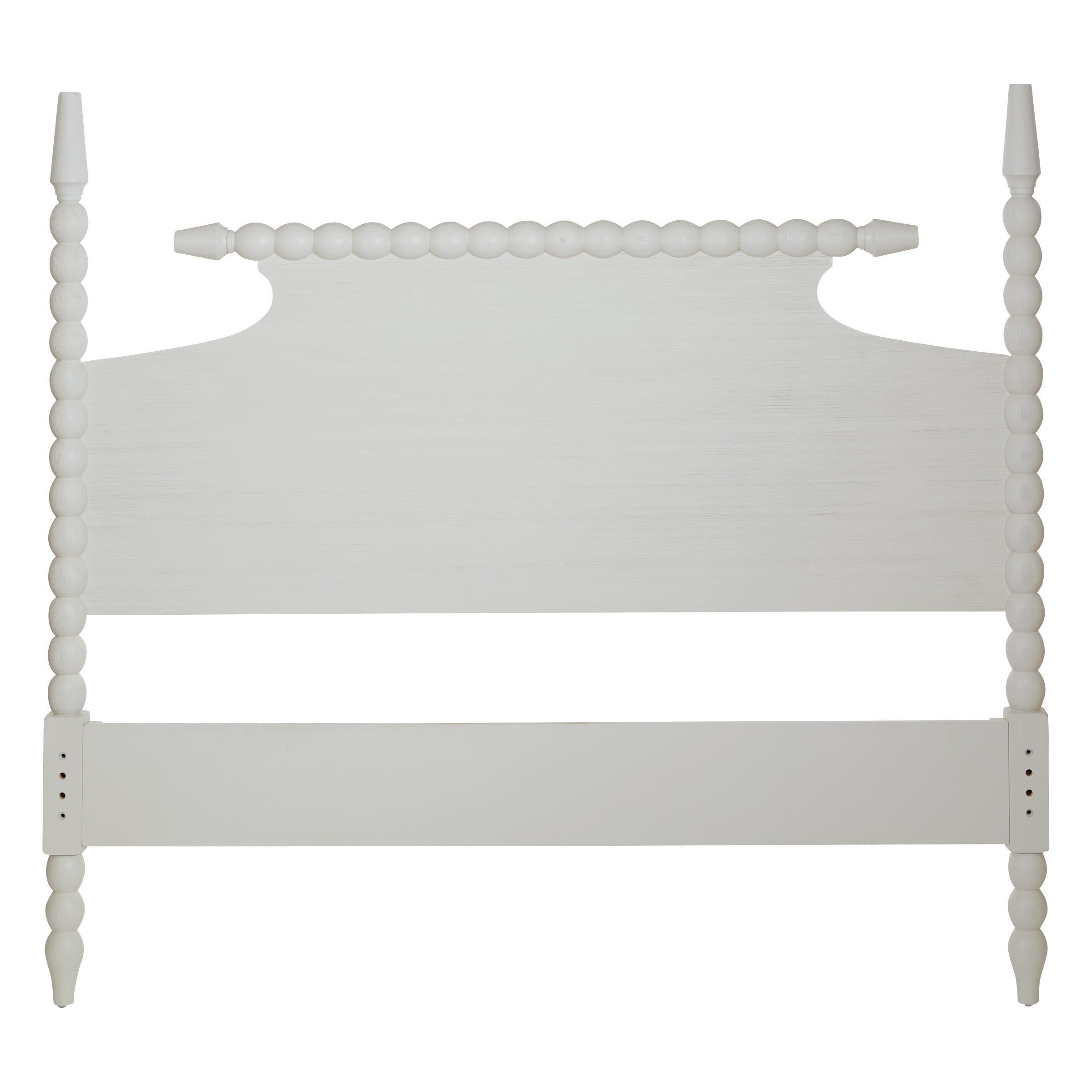 Spindle King Bed Headboard - Sandcastle Antique White