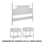 Spindle Bedroom Set - Sandcastle Antique White