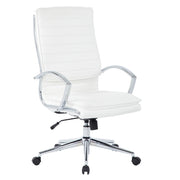 High Back Manager's Faux Lthr Chair - White