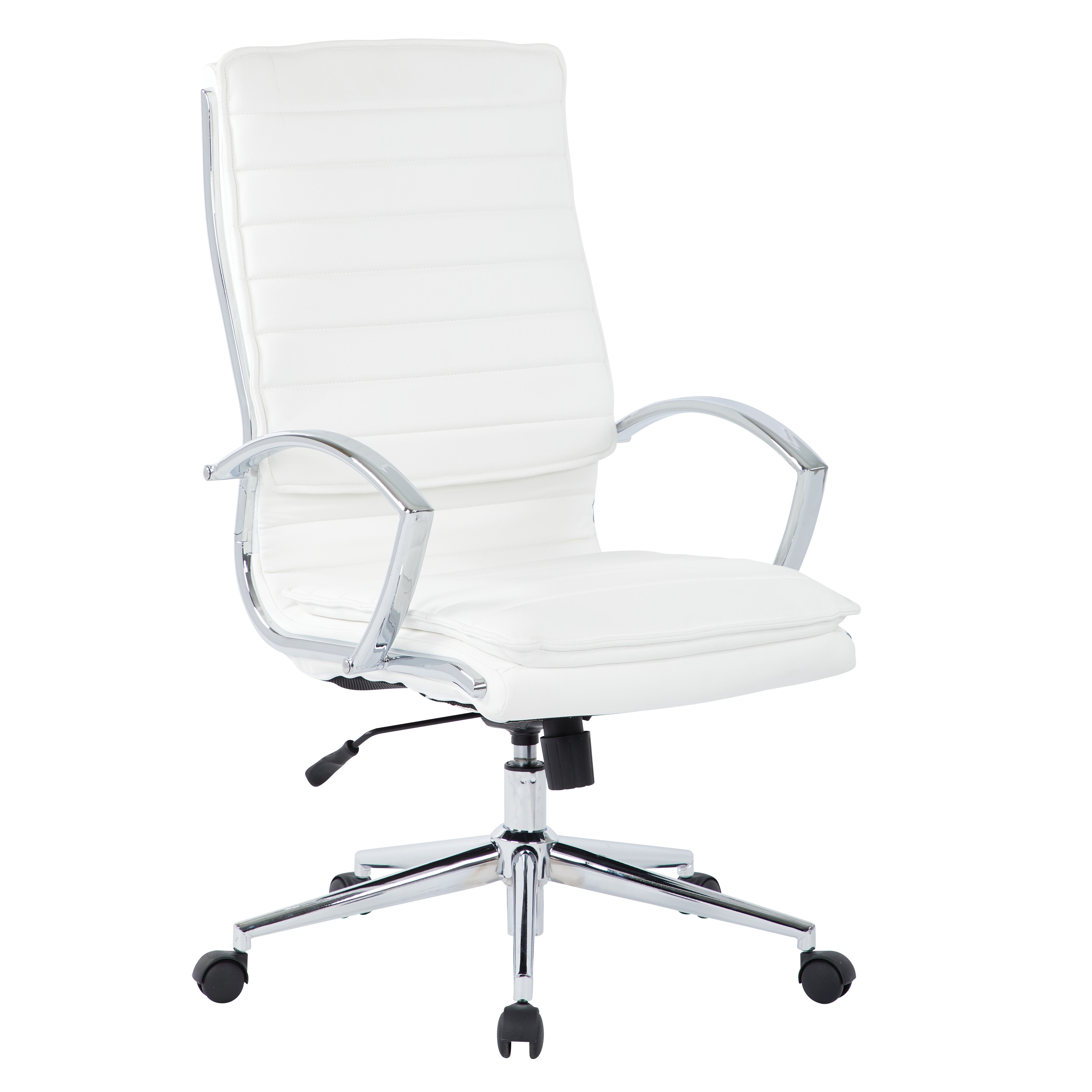 High Back Manager's Faux Lthr Chair - White
