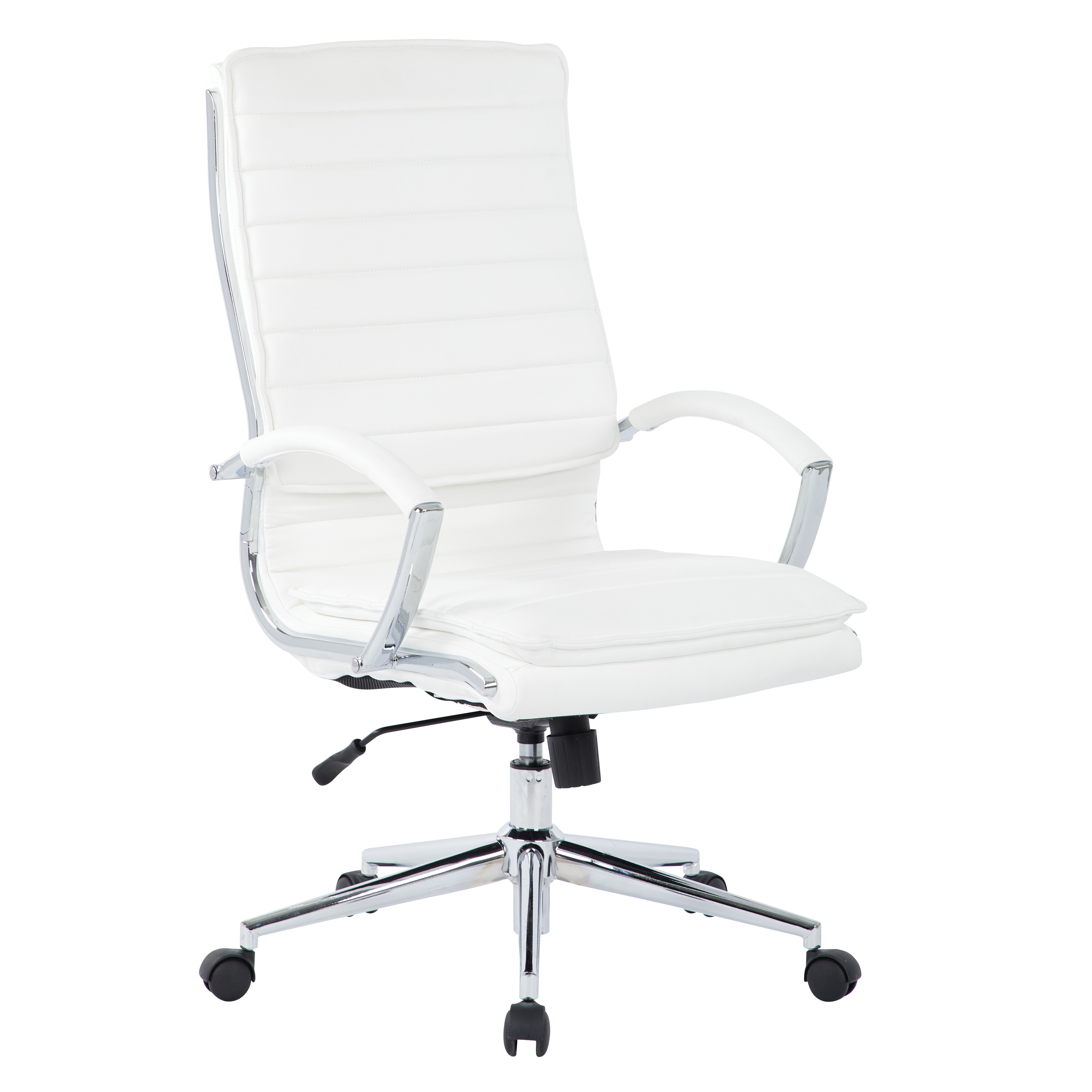 High Back Manager's Faux Lthr Chair - White