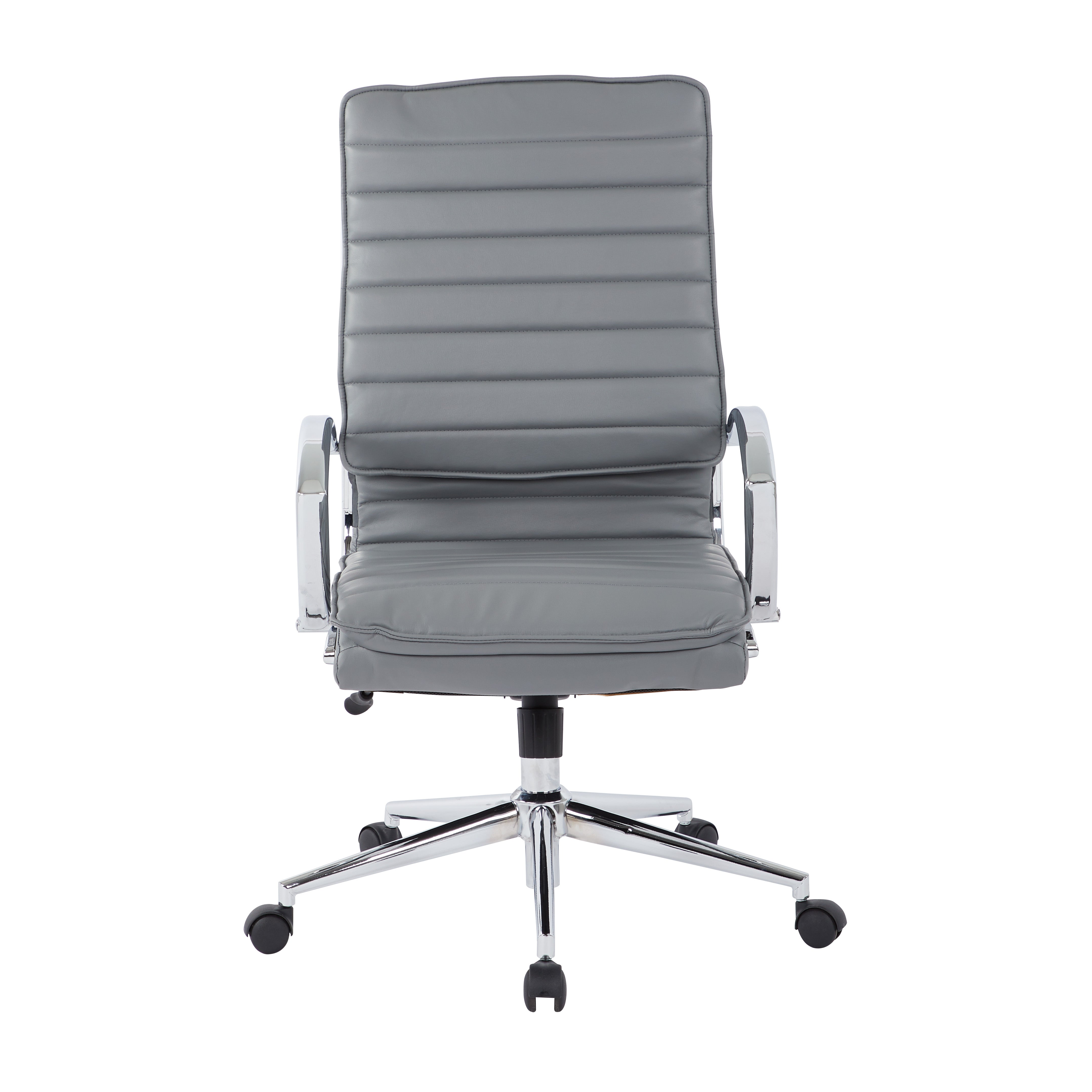 High Back Manager's Faux Lthr Chair - Charcoal